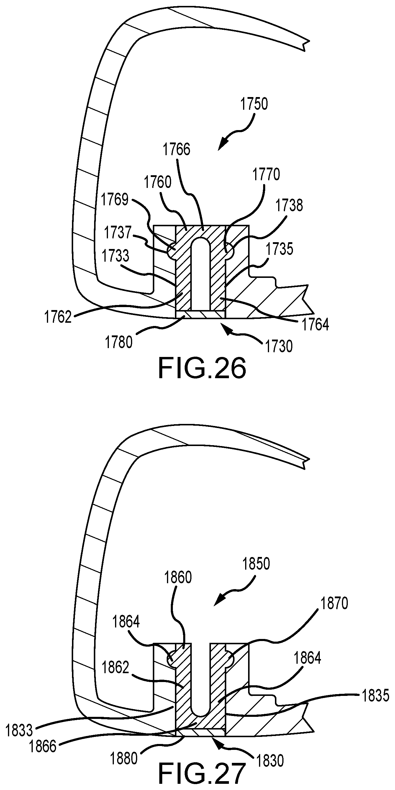 Patent US12472407 Figure 15 – Golf club heads with slits and flexure inserts