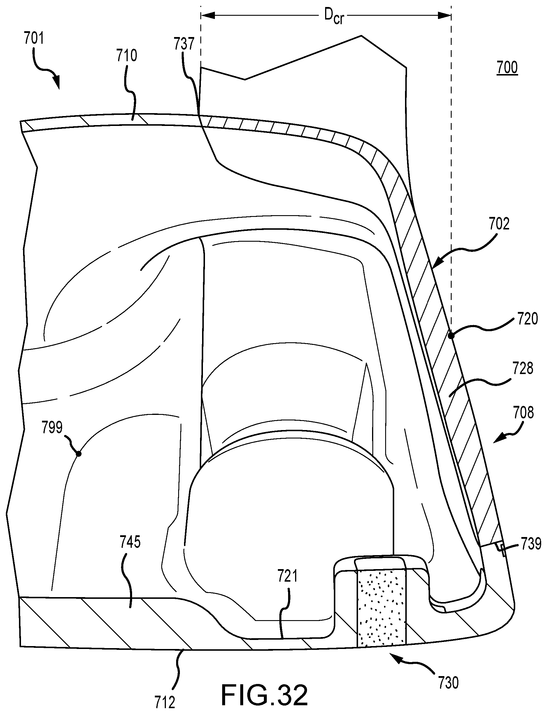Patent US12472407 Figure 20 – Golf club heads with slits and flexure inserts