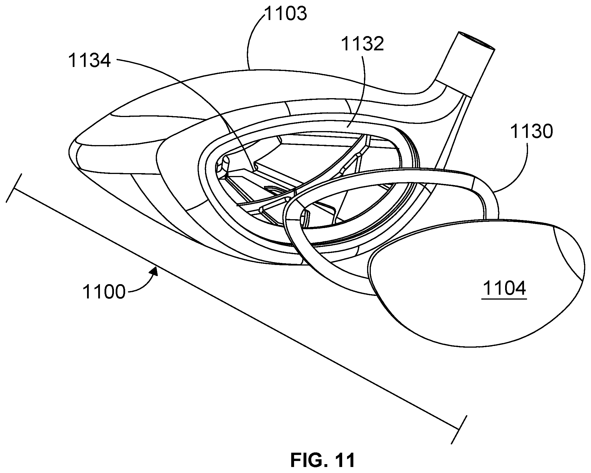 Patent US12472408 Figure 13 – Golf club head with improved striking face