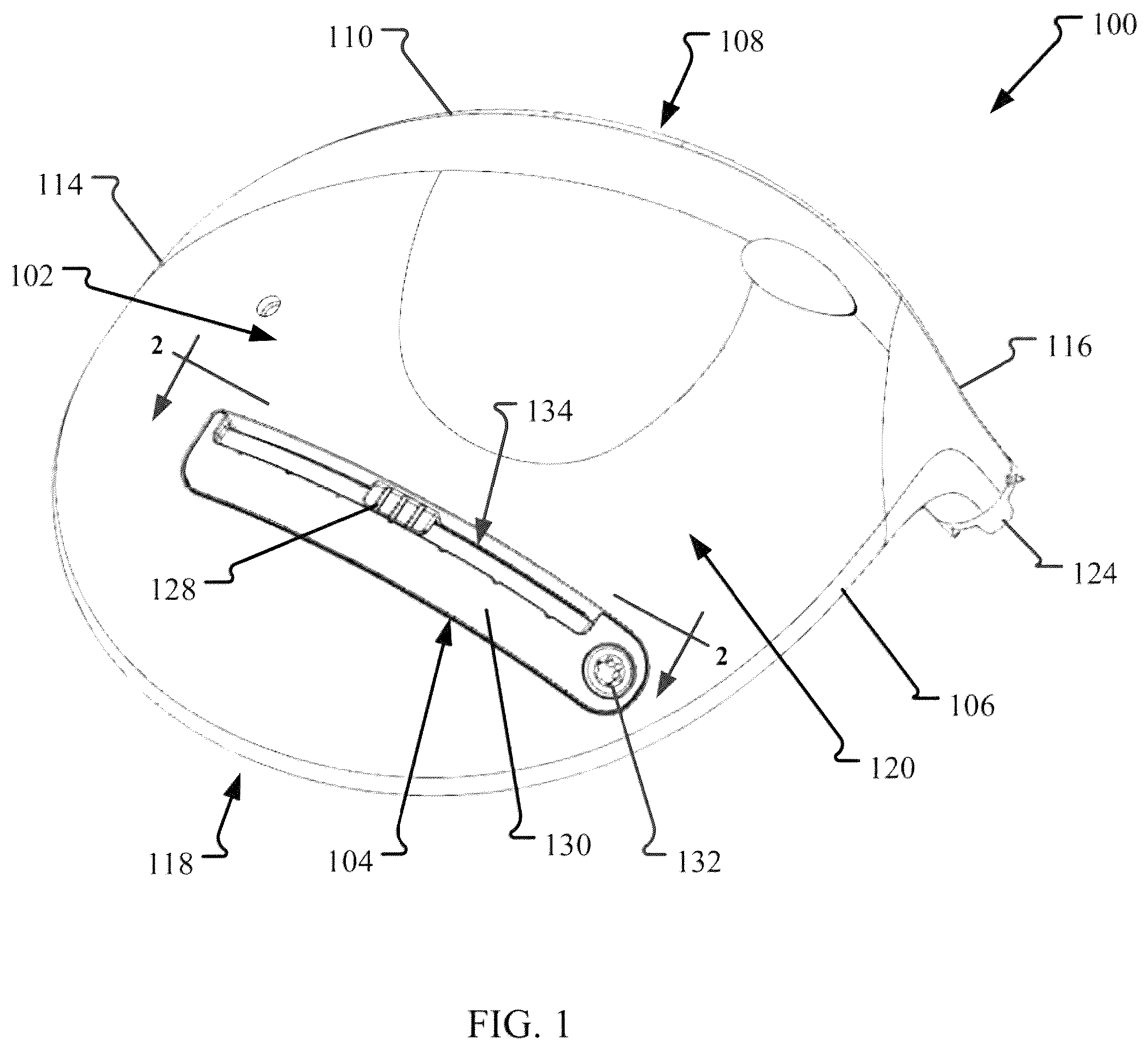 Patent US12472409 Figure 1 – Golf club having an adjustable weight assembly