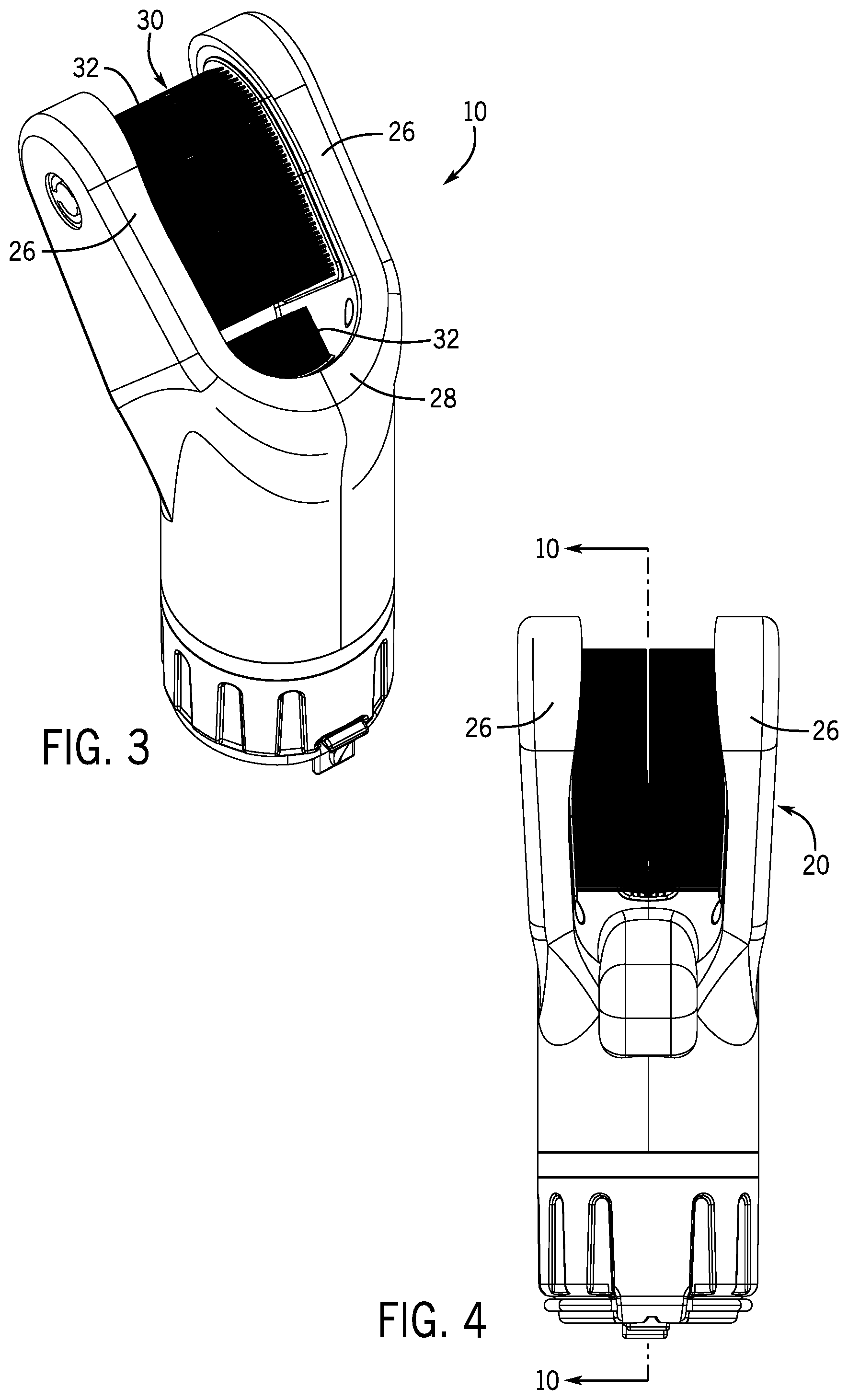 Patent US12472410 Figure 2 – Hand-held golf club cleaning device