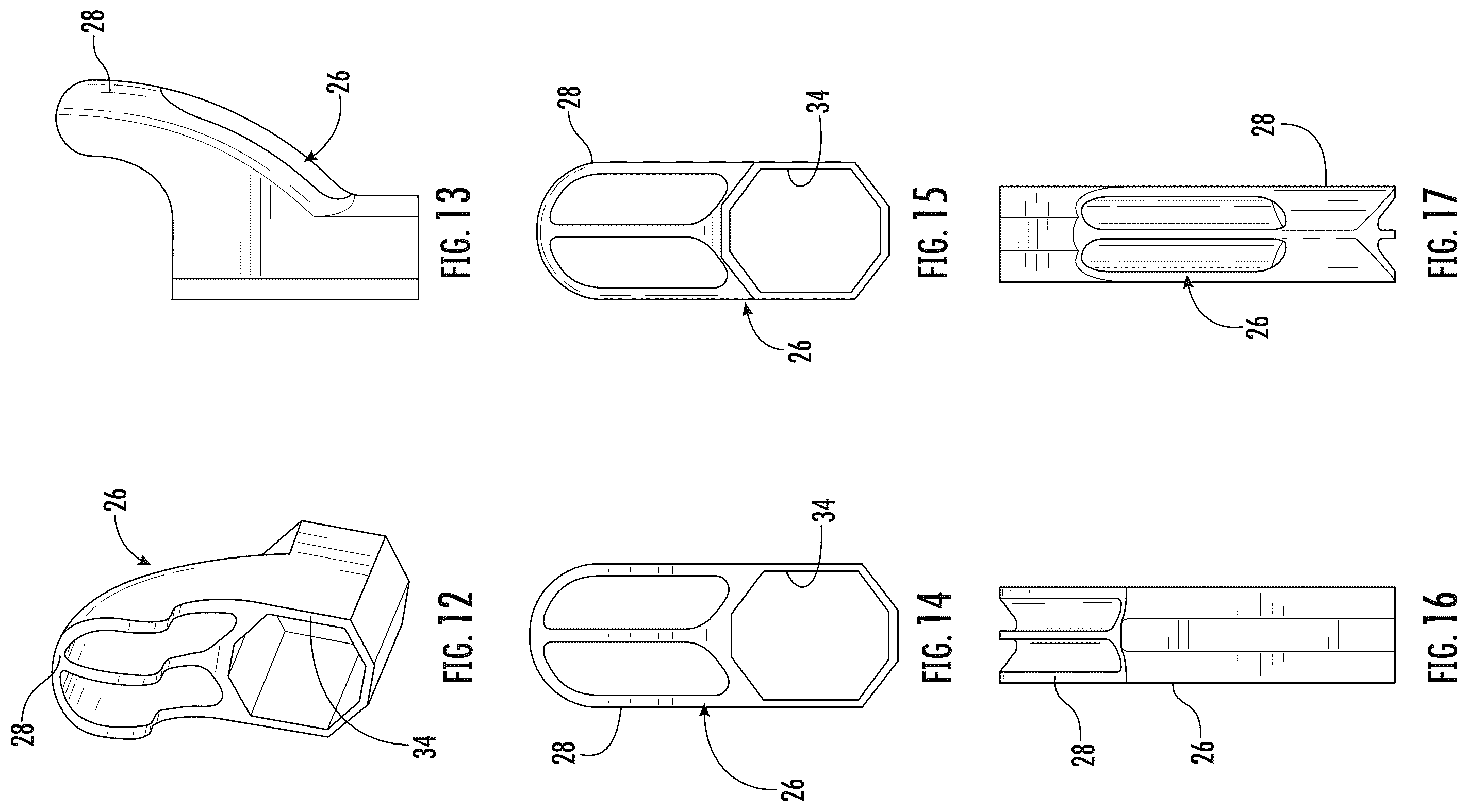 Patent US12472411 Figure 4 – Anti-rotation element for a lacrosse goalie stick