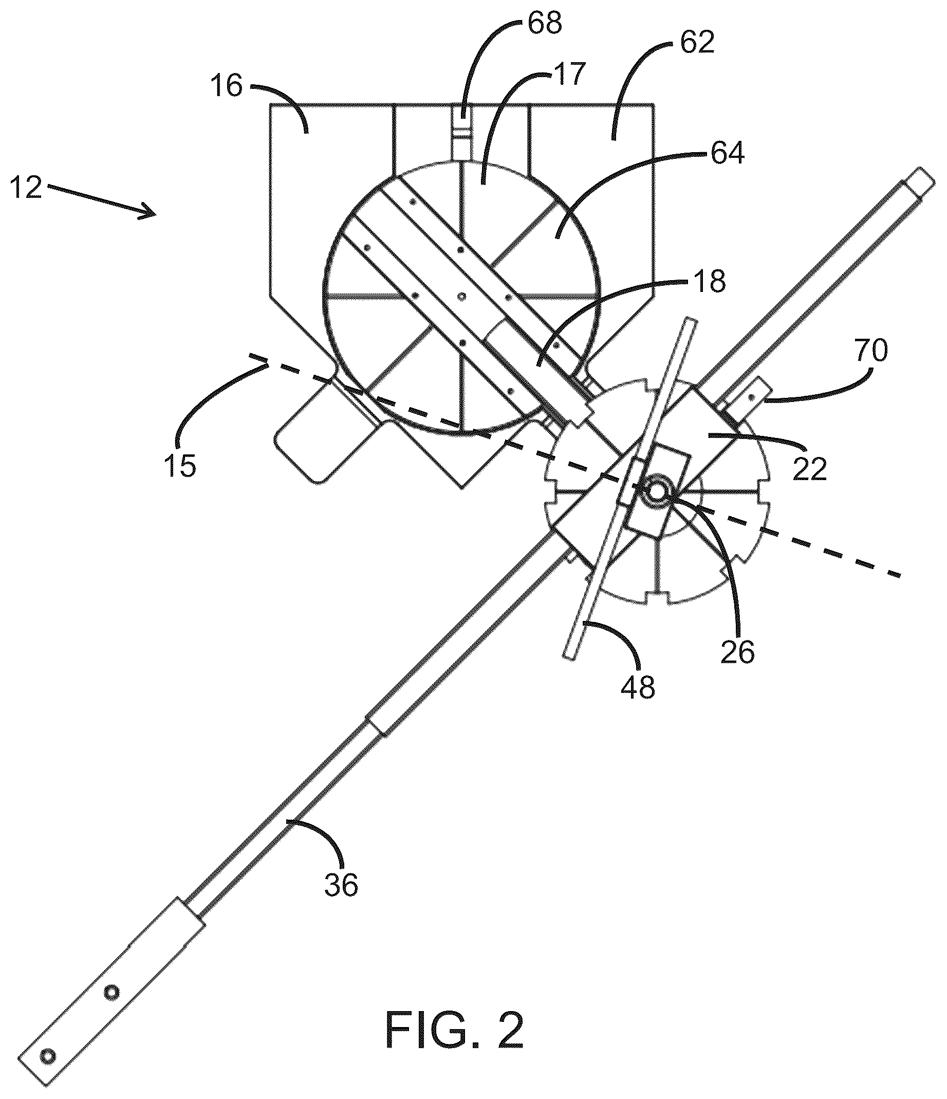 Patent US12472413 Figure 2 – Swing training apparatus