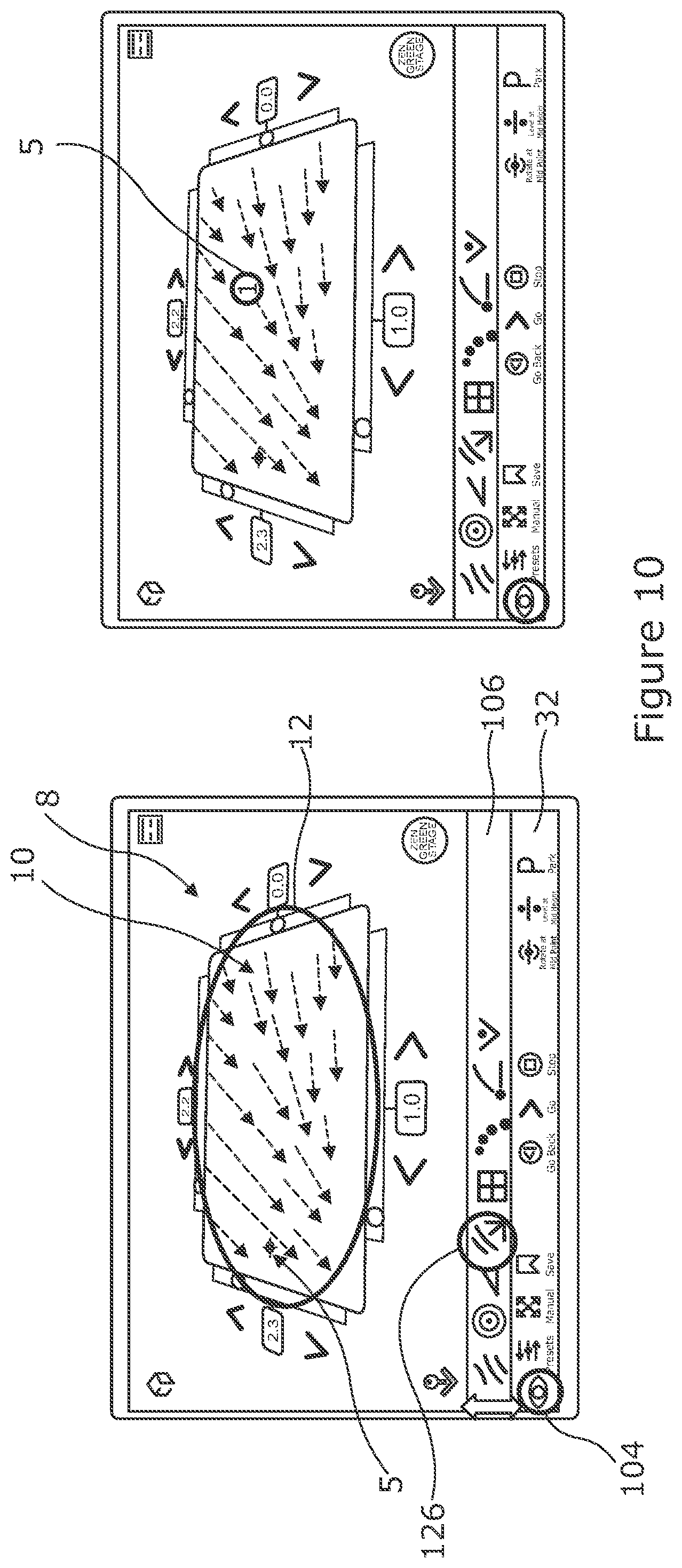 Patent US12472414 Figure 10 – Graphical user interface (GUI) a golf training apparatus or system and/or a method of use thereof