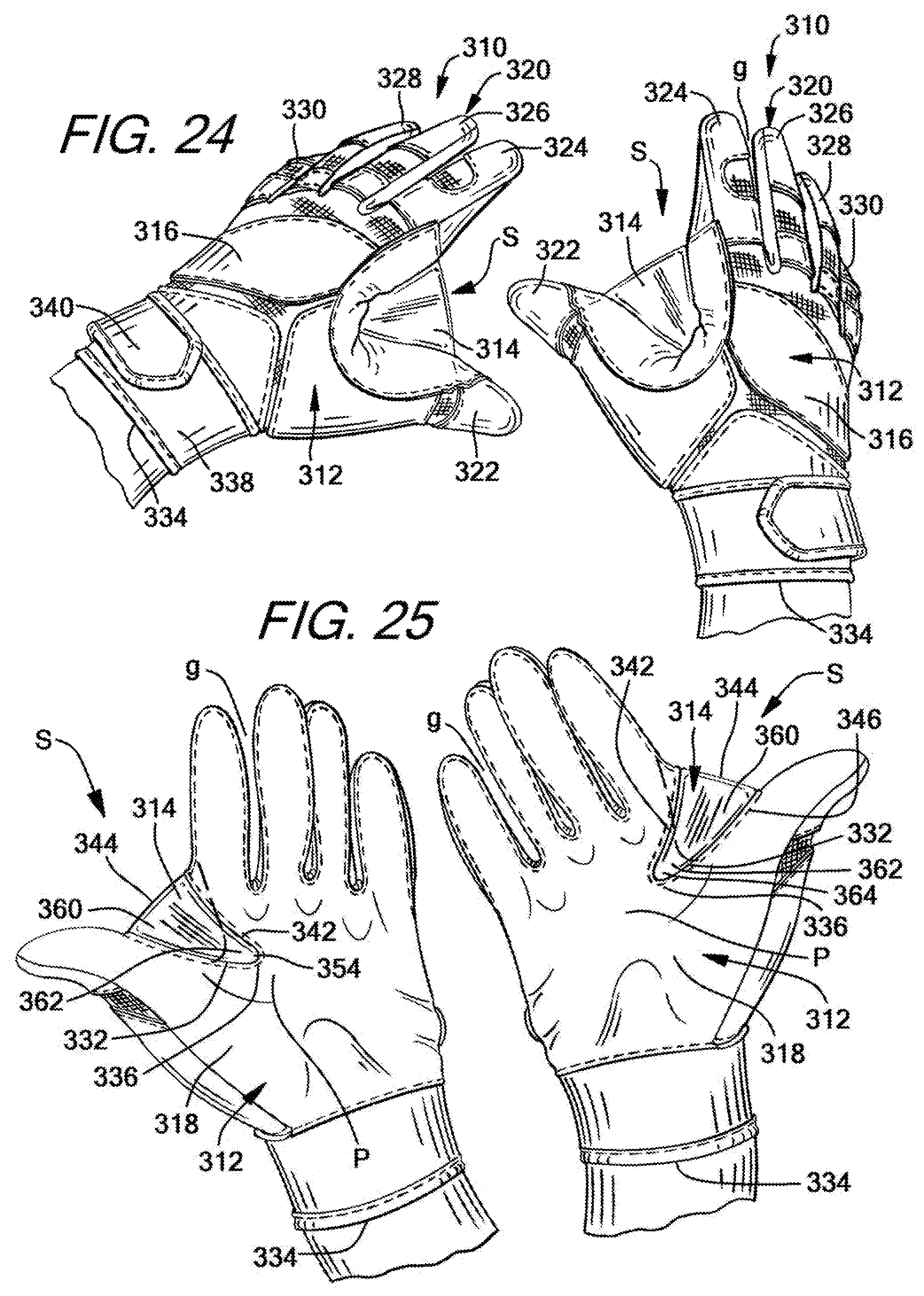 Patent US12472422 Figure 10 – Batting glove and cushioning apparatus