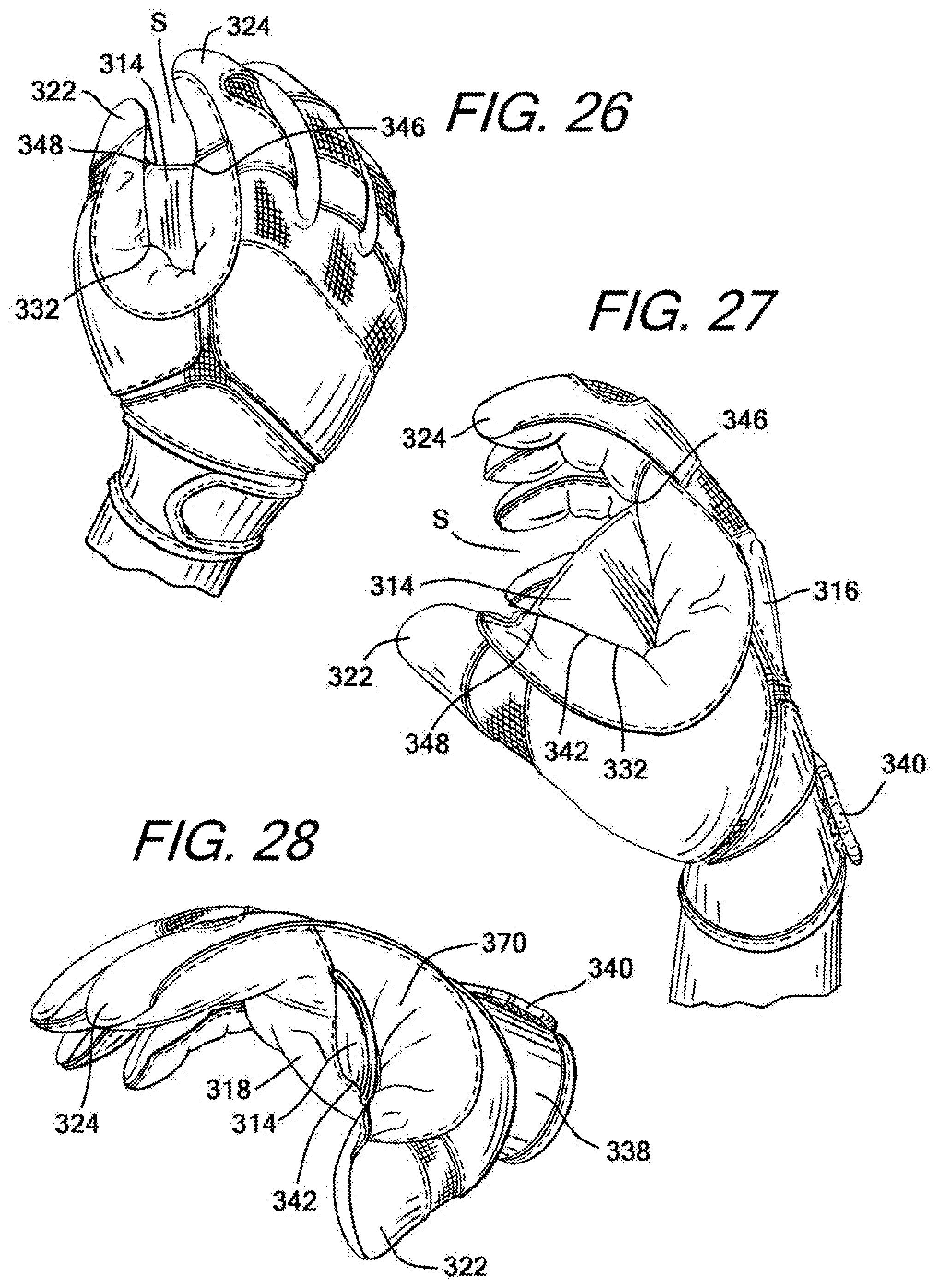 Patent US12472422 Figure 11 – Batting glove and cushioning apparatus