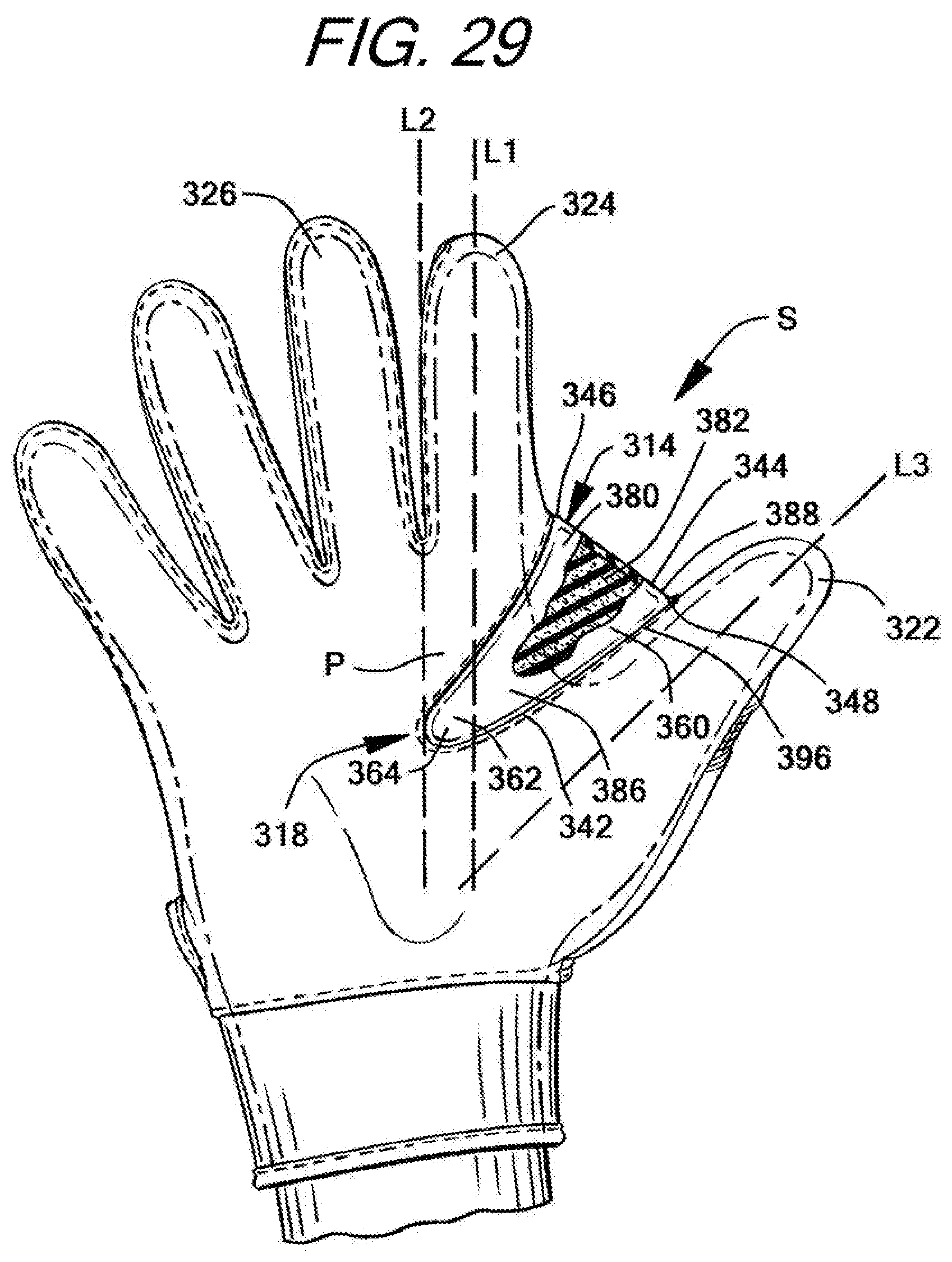 Patent US12472422 Figure 12 – Batting glove and cushioning apparatus