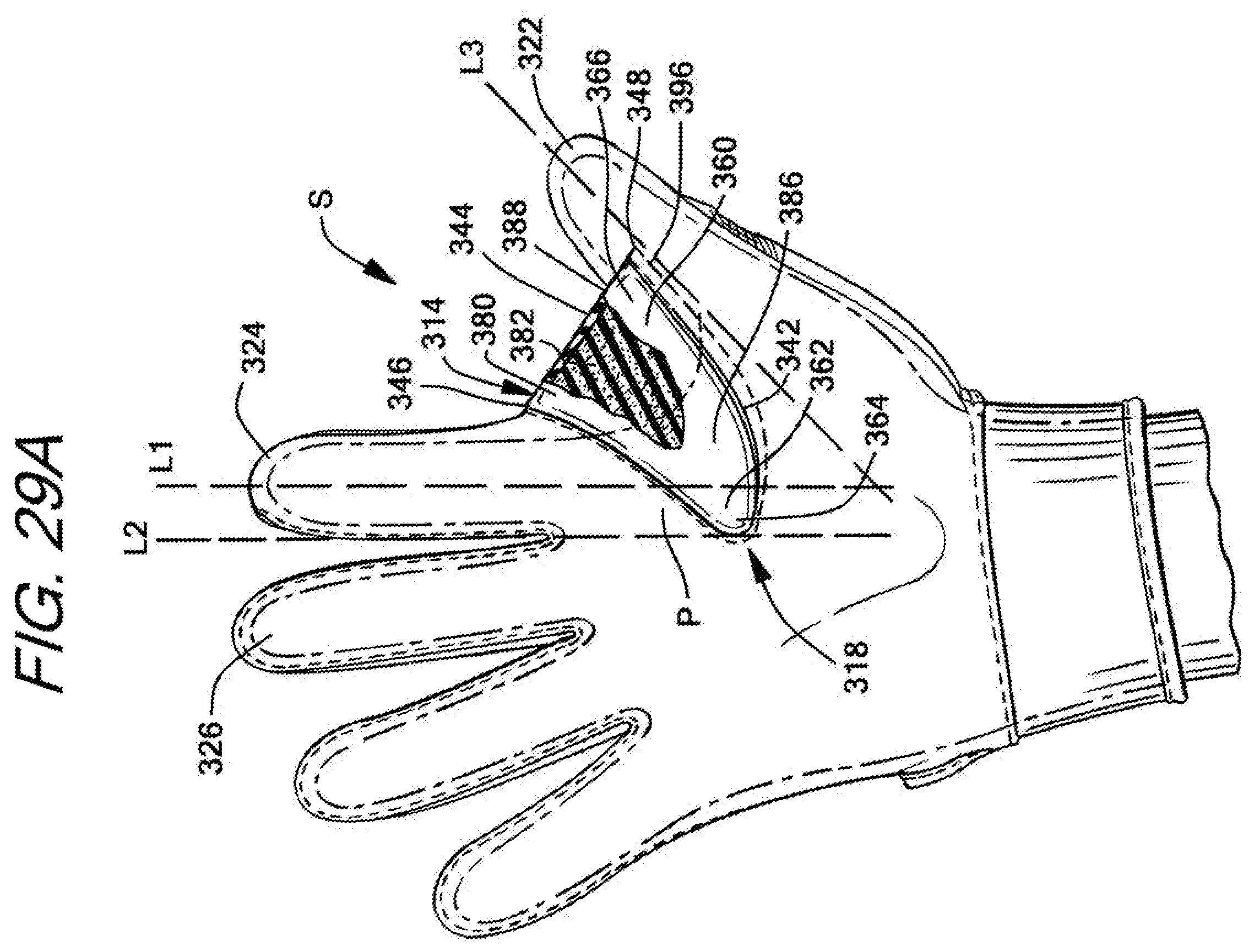 Patent US12472422 Figure 13 – Batting glove and cushioning apparatus
