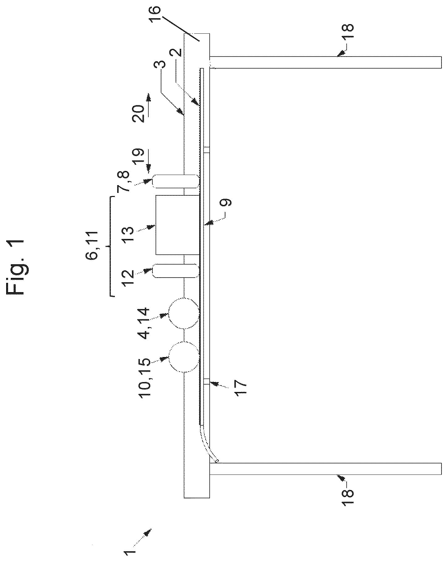 Patent US12472423 Figure 1 – Device and method for treating a running-surface coating of a piece of winter sports equipment