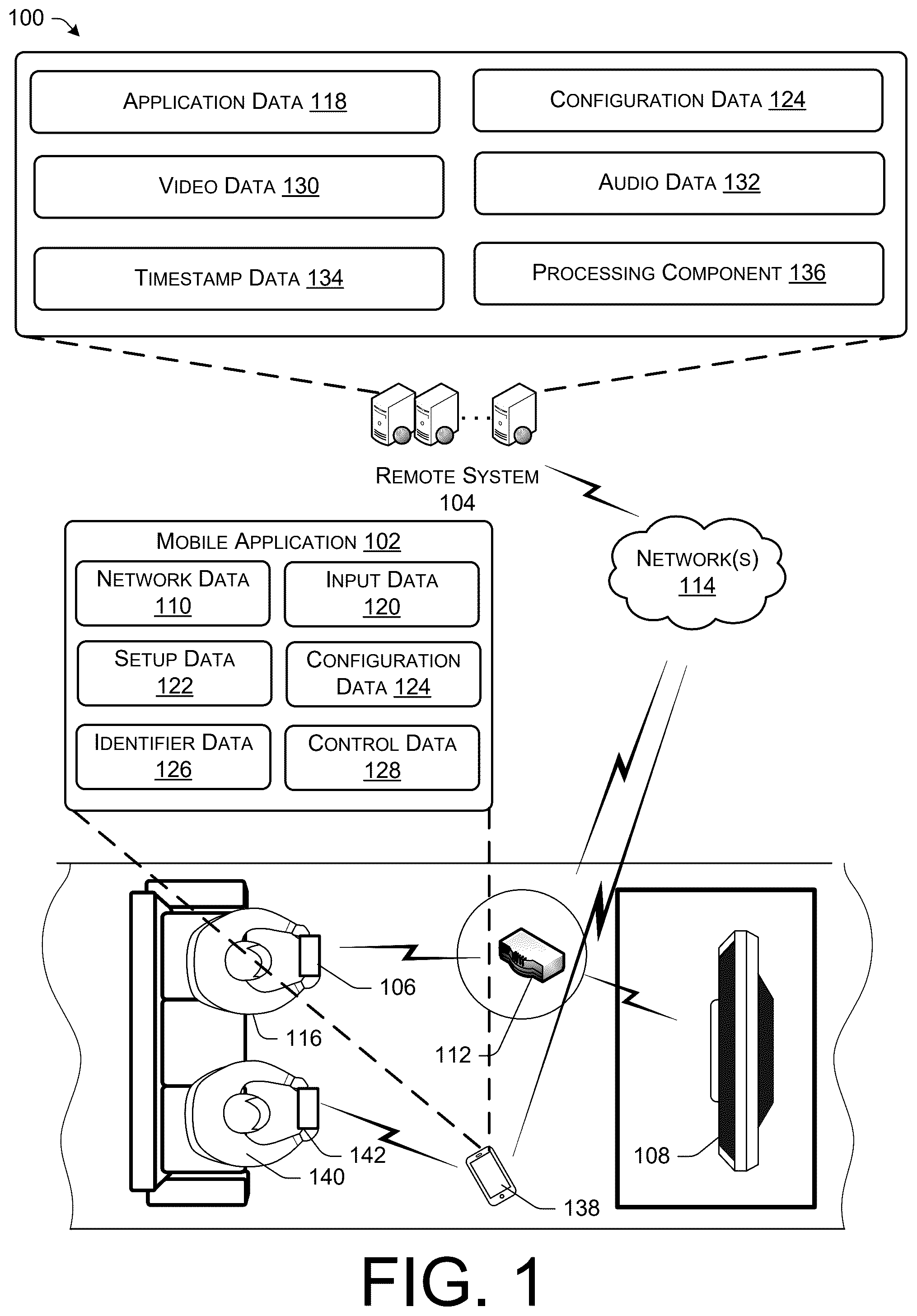 Patent US12472426 Figure 1 – Hub for converting input from control devices