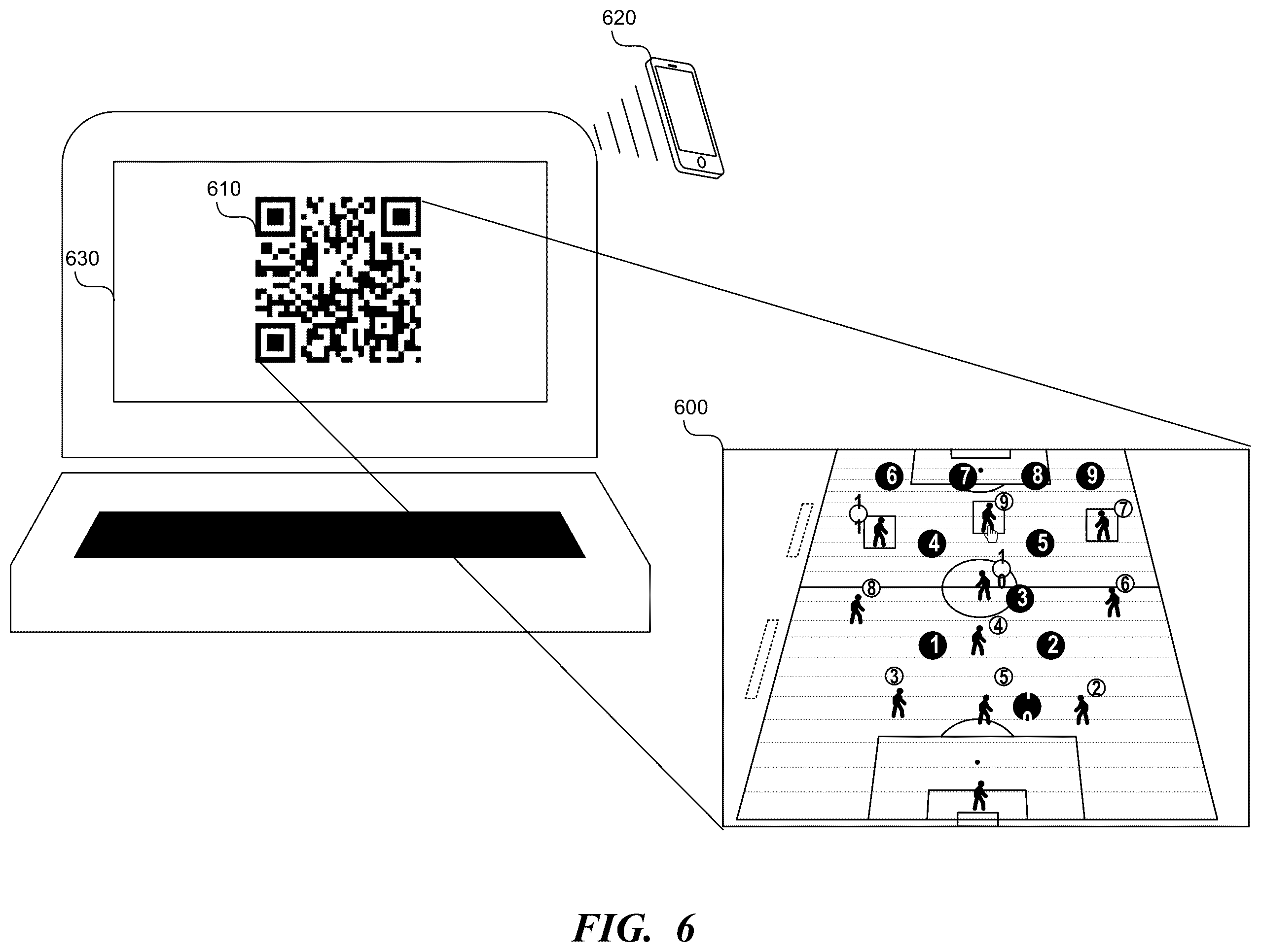 Patent US12472428 Figure 9 – Enabling a coach and multiple players to interact in a virtual game session