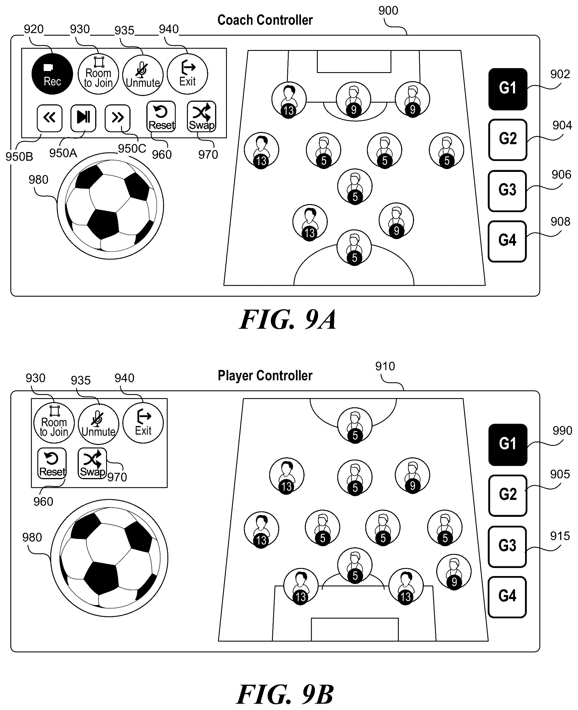 Patent US12472428 Figure 12 – Enabling a coach and multiple players to interact in a virtual game session