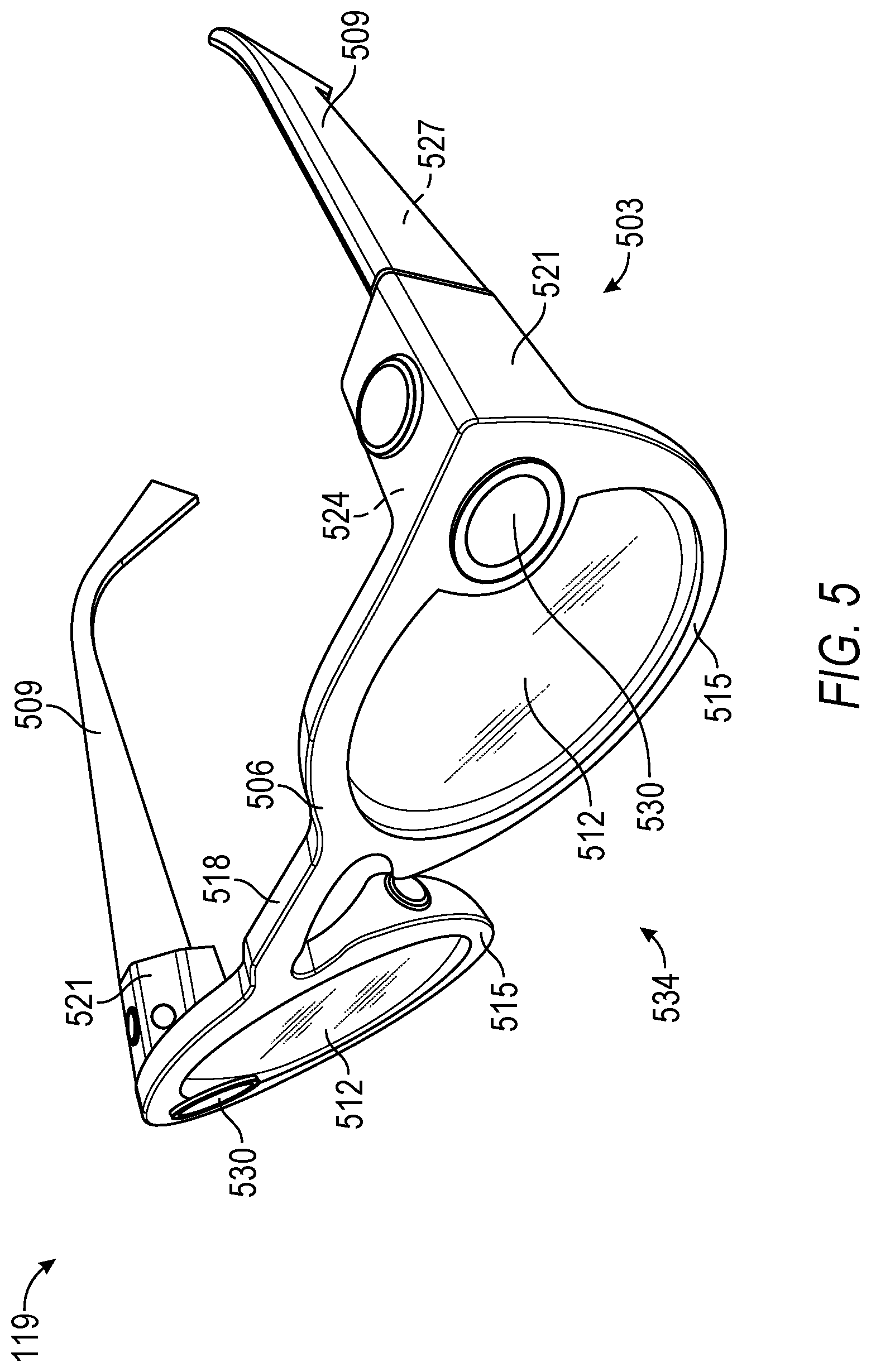 Patent US12472435 Figure 5 – External controller for an eyewear device