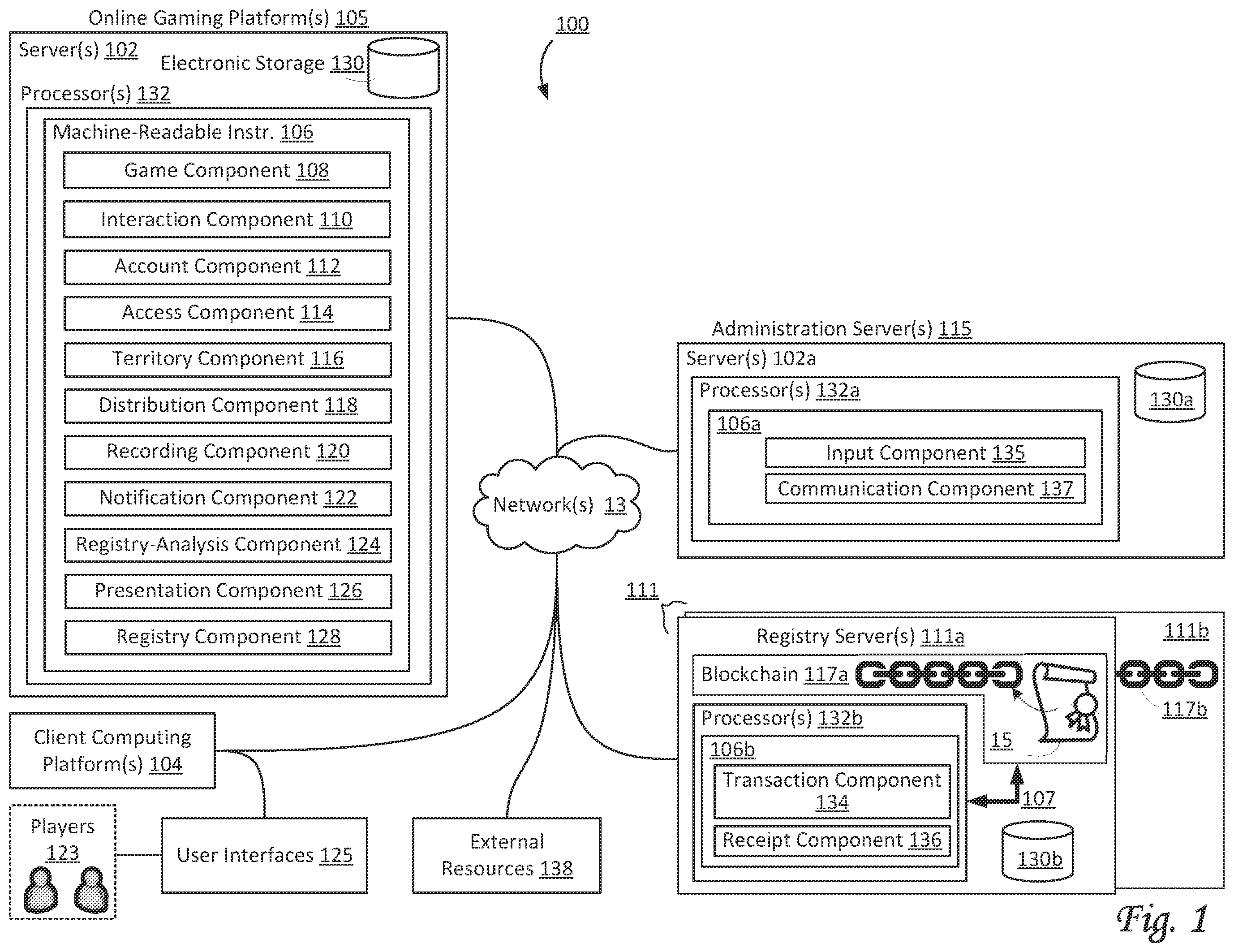 Patent US12472440 Figure 1 – Systems and methods for shared control of benefit-producing virtual territory through the exchange of fungible digital articles