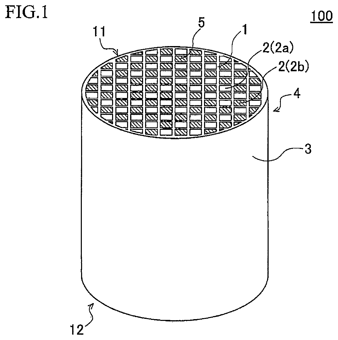 Patent US12472455 Figure 1 – Honeycomb filter