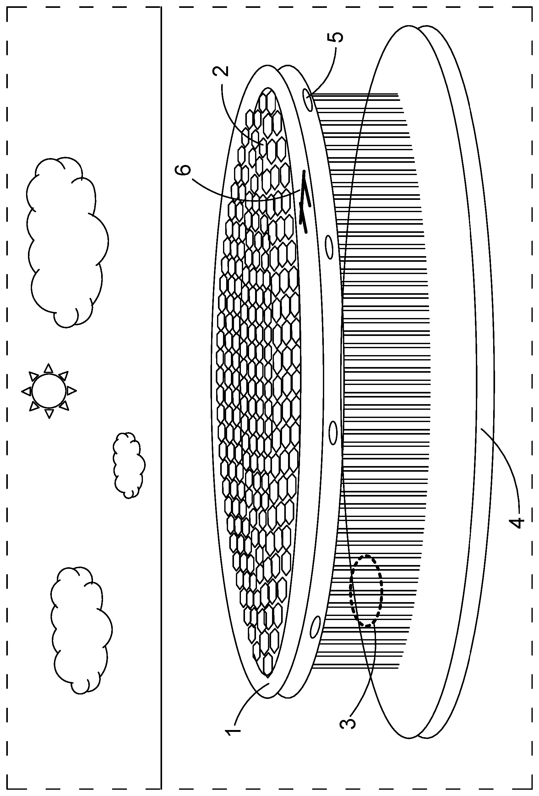 Patent US12472466 Figure 1 – Marine based buoyant carbon sequestration structure