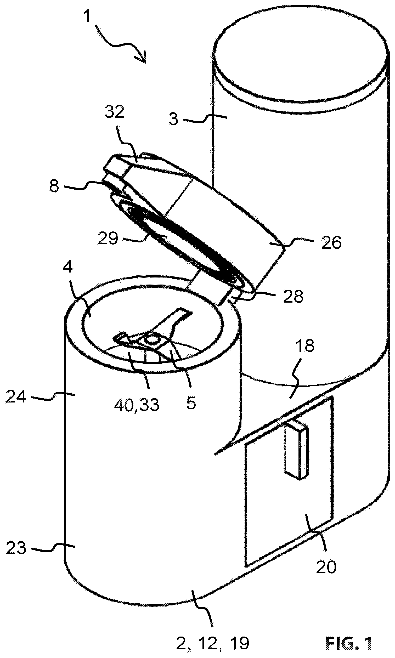 Patent US12472474 Figure 1 – Method and device for producing a suspension
