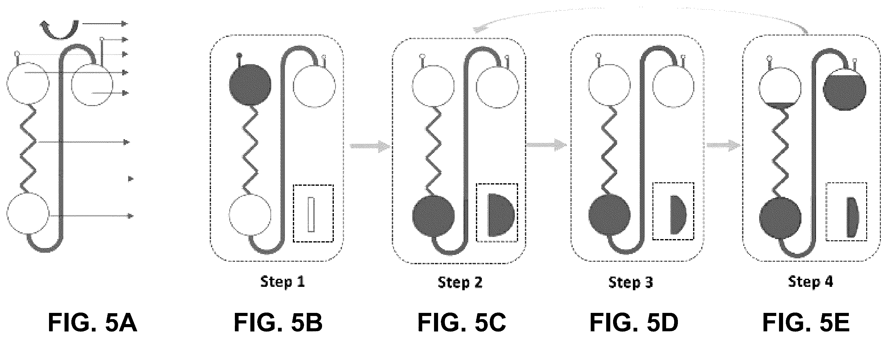Patent US12472497 Figure 5 – Recirculation mechanism using elastic membrane