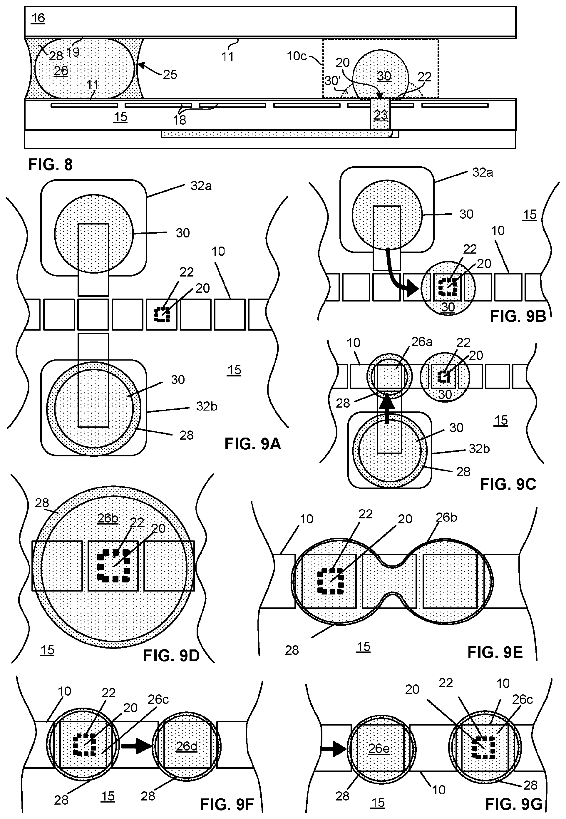 Patent US12472502 Figure 2 – Oil residue protection in oil-encapsulated digital microfluidics