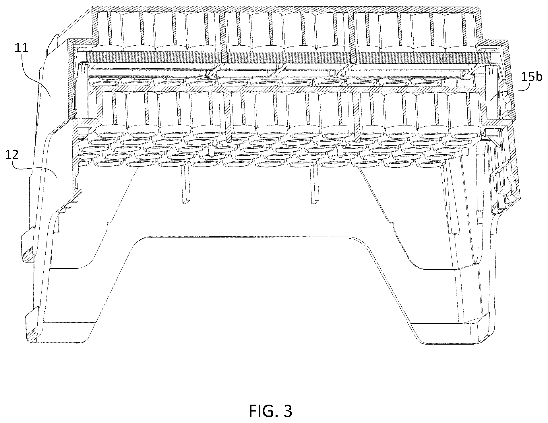 Patent US12472504 Figure 3 – Holder, a set of parts, and a method of manipulating holders of laboratory consumables