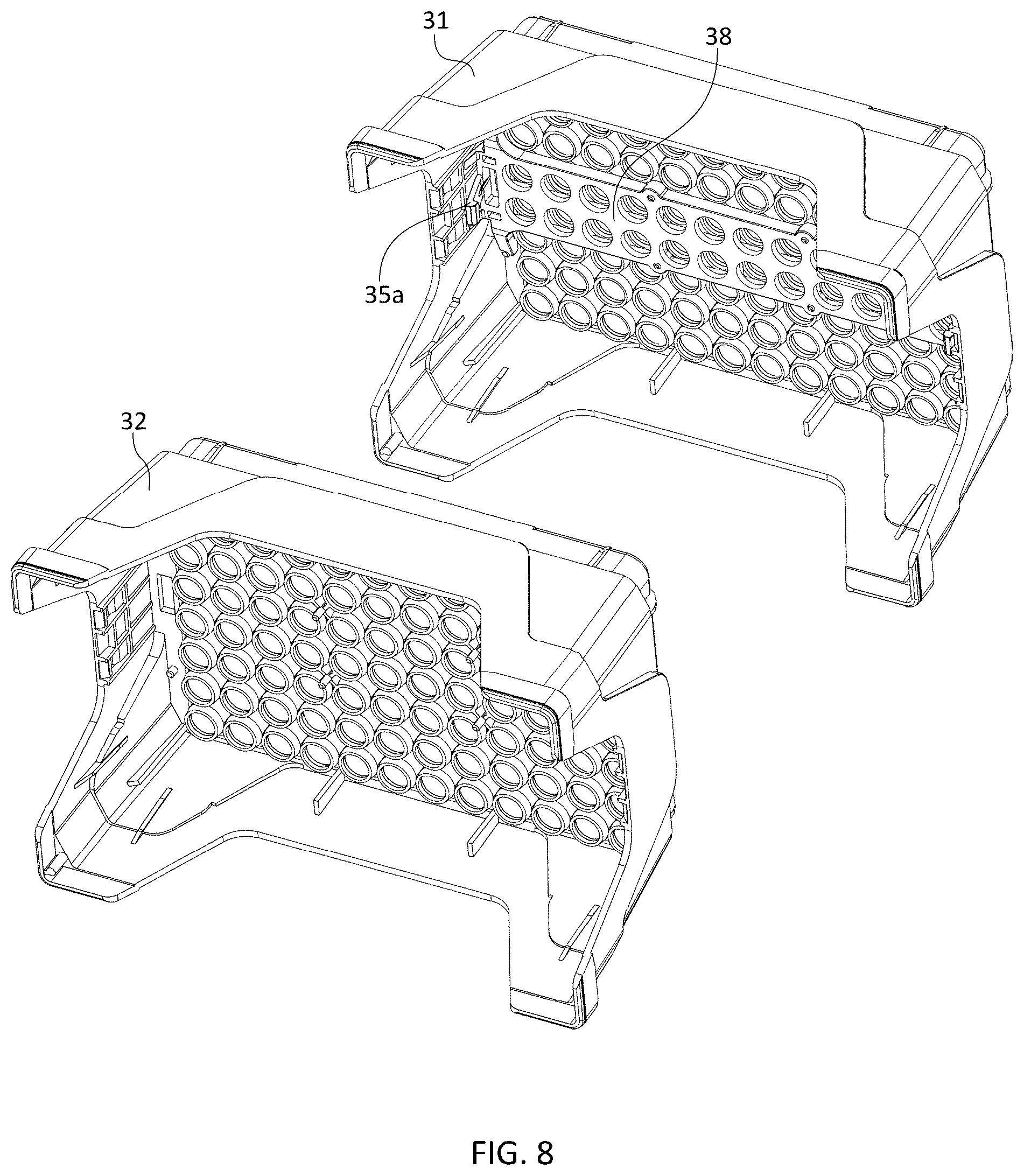 Patent US12472504 Figure 9 – Holder, a set of parts, and a method of manipulating holders of laboratory consumables