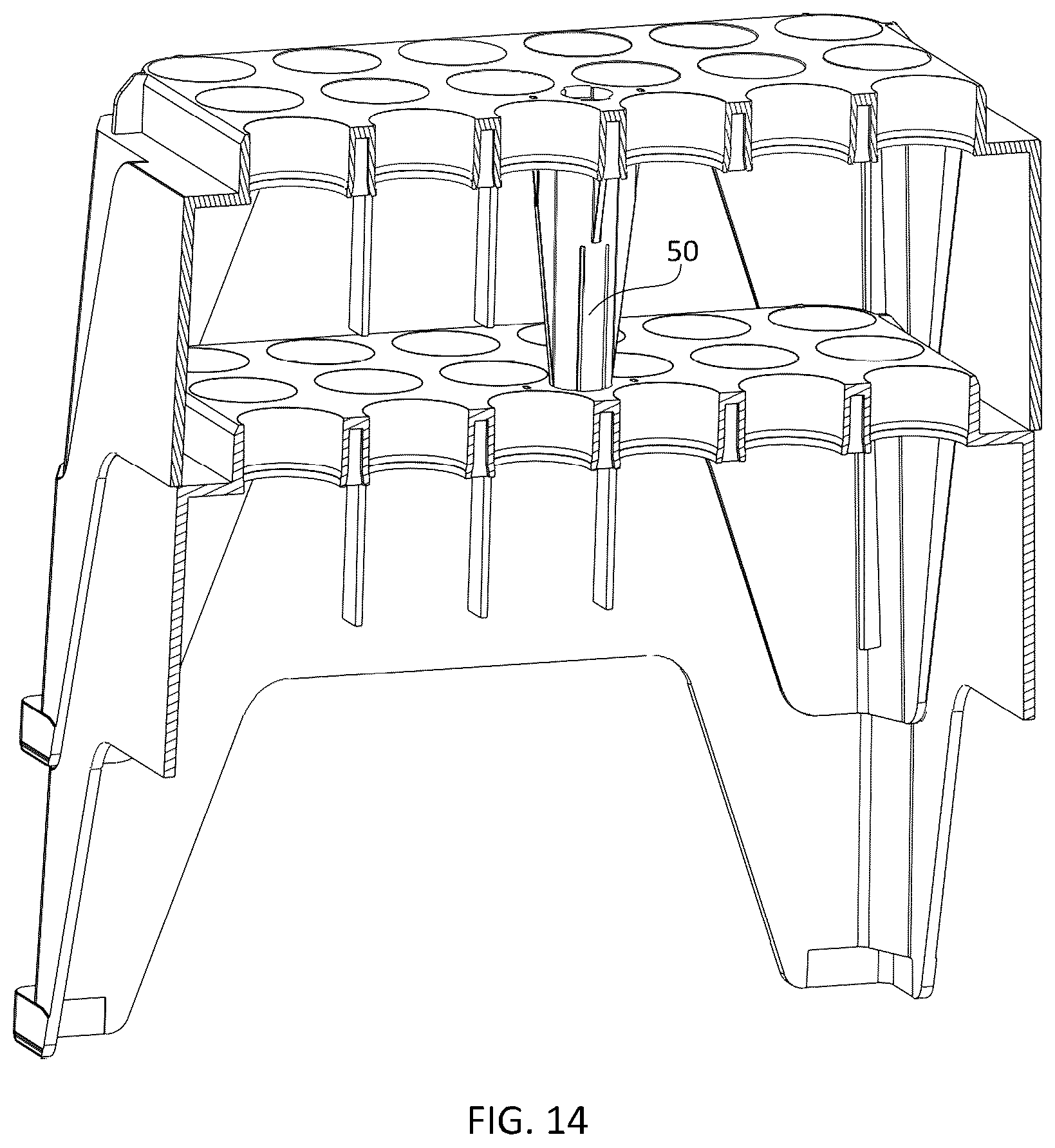 Patent US12472504 Figure 16 – Holder, a set of parts, and a method of manipulating holders of laboratory consumables