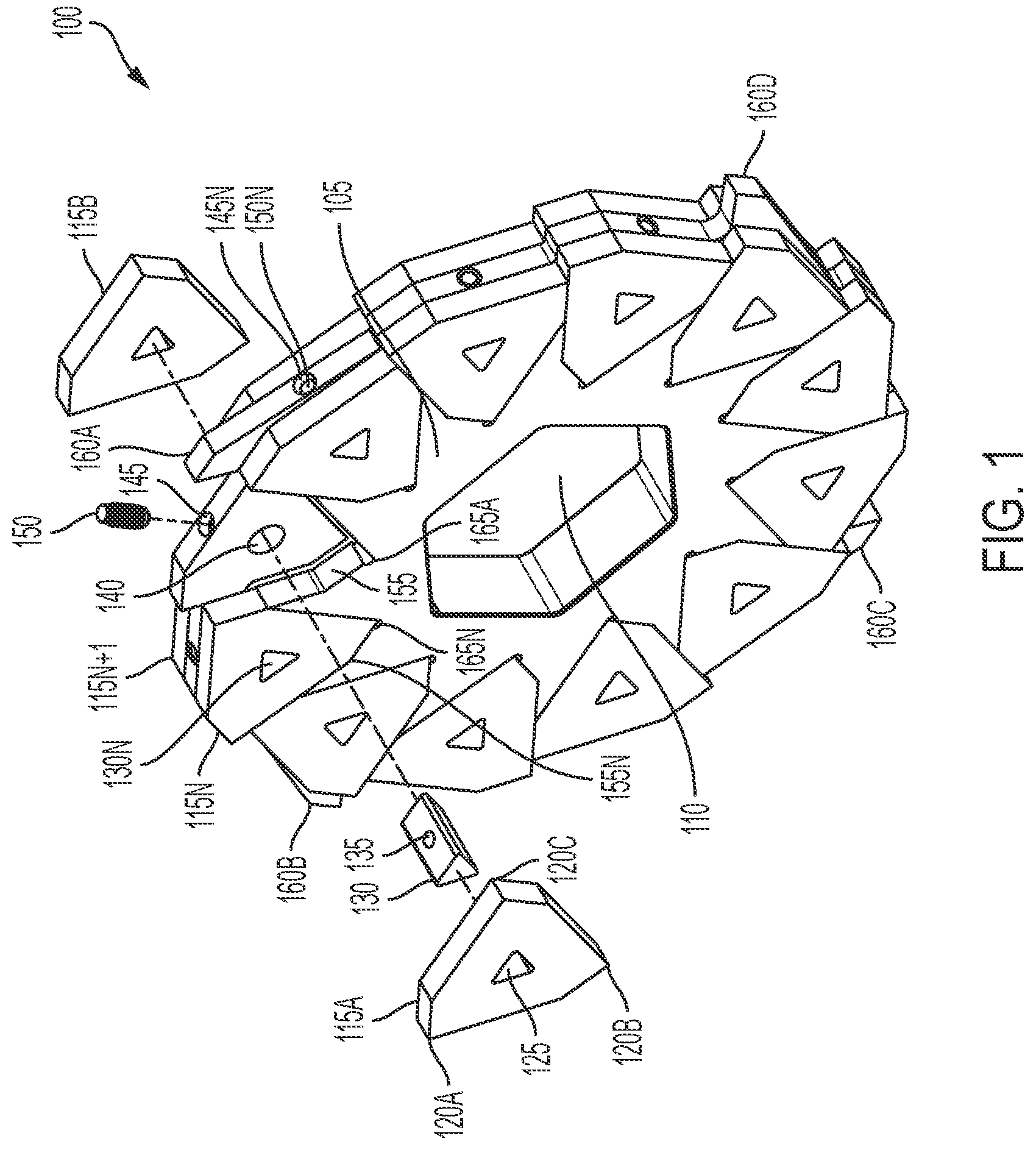 Patent US12472505 Figure 1 – Shredder blade assembly
