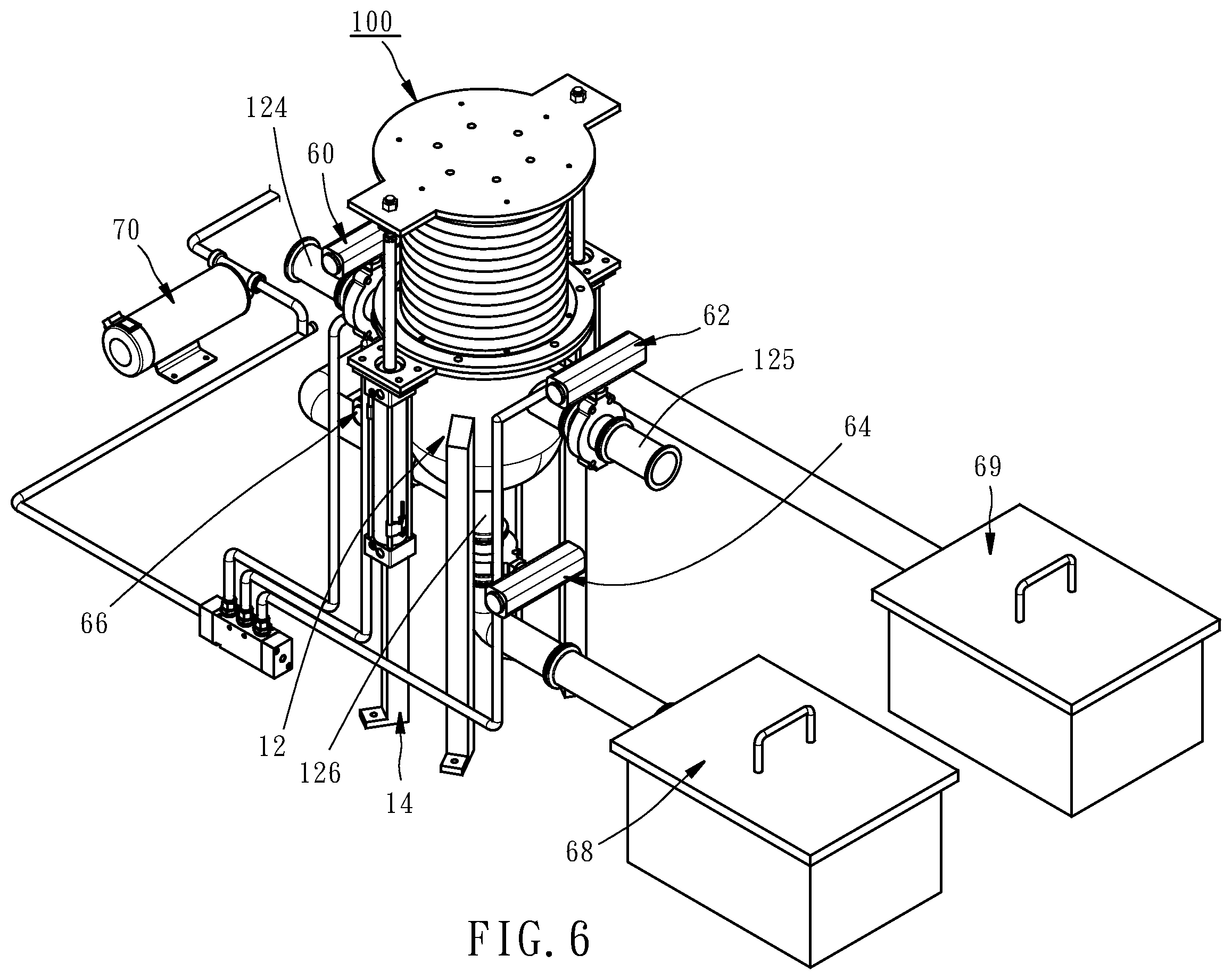 Patent US12472510 Figure 6 – Device, assembly and method for separating tramp metals from liquid raw materials