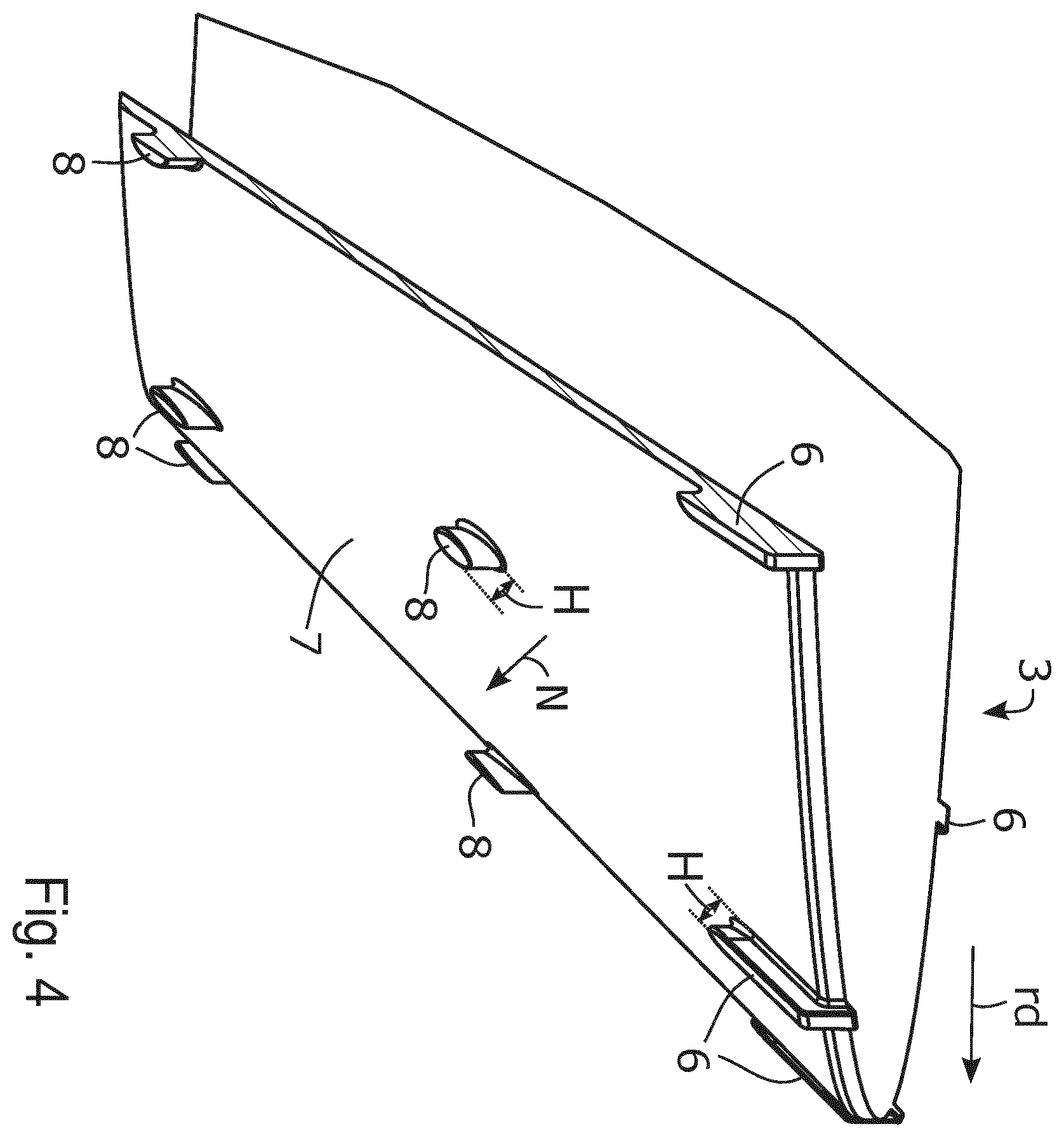 Patent US12472513 Figure 4 – Disc stack, rotor unit, centrifugal separator, method of providing disc stack, and method of providing rotor unit