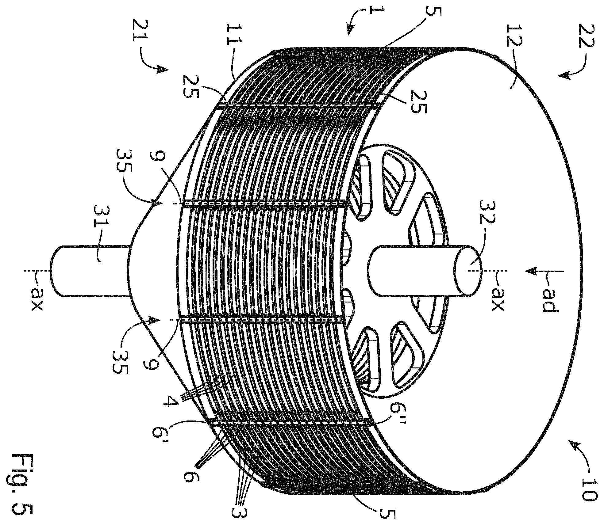 Patent US12472513 Figure 5 – Disc stack, rotor unit, centrifugal separator, method of providing disc stack, and method of providing rotor unit