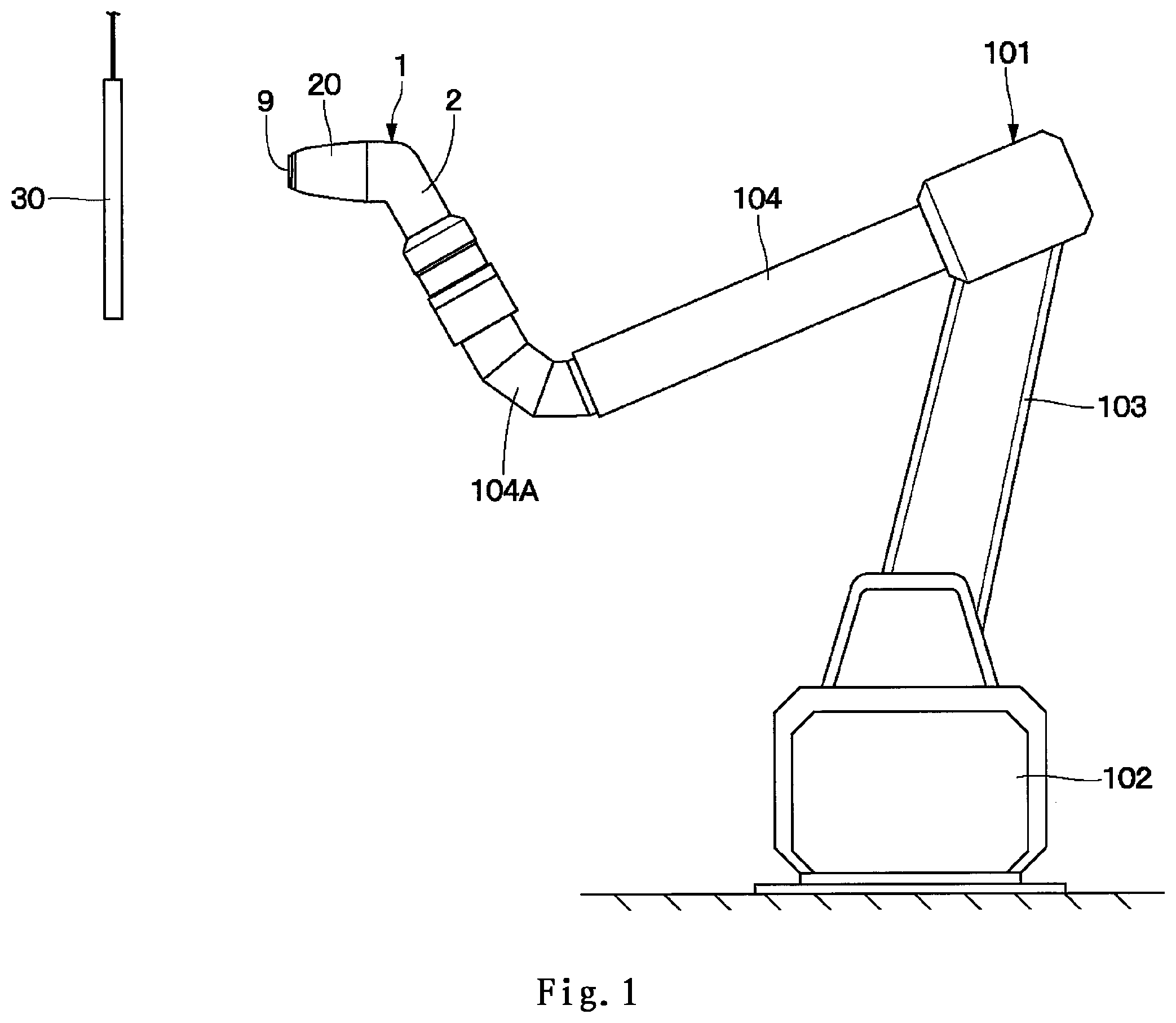 Patent US12472515 Figure 1 – Electrostatic coating device