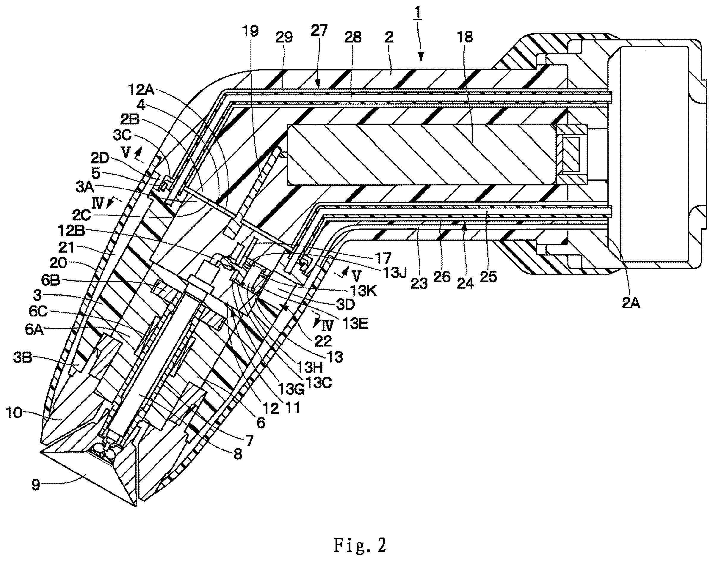Patent US12472515 Figure 2 – Electrostatic coating device