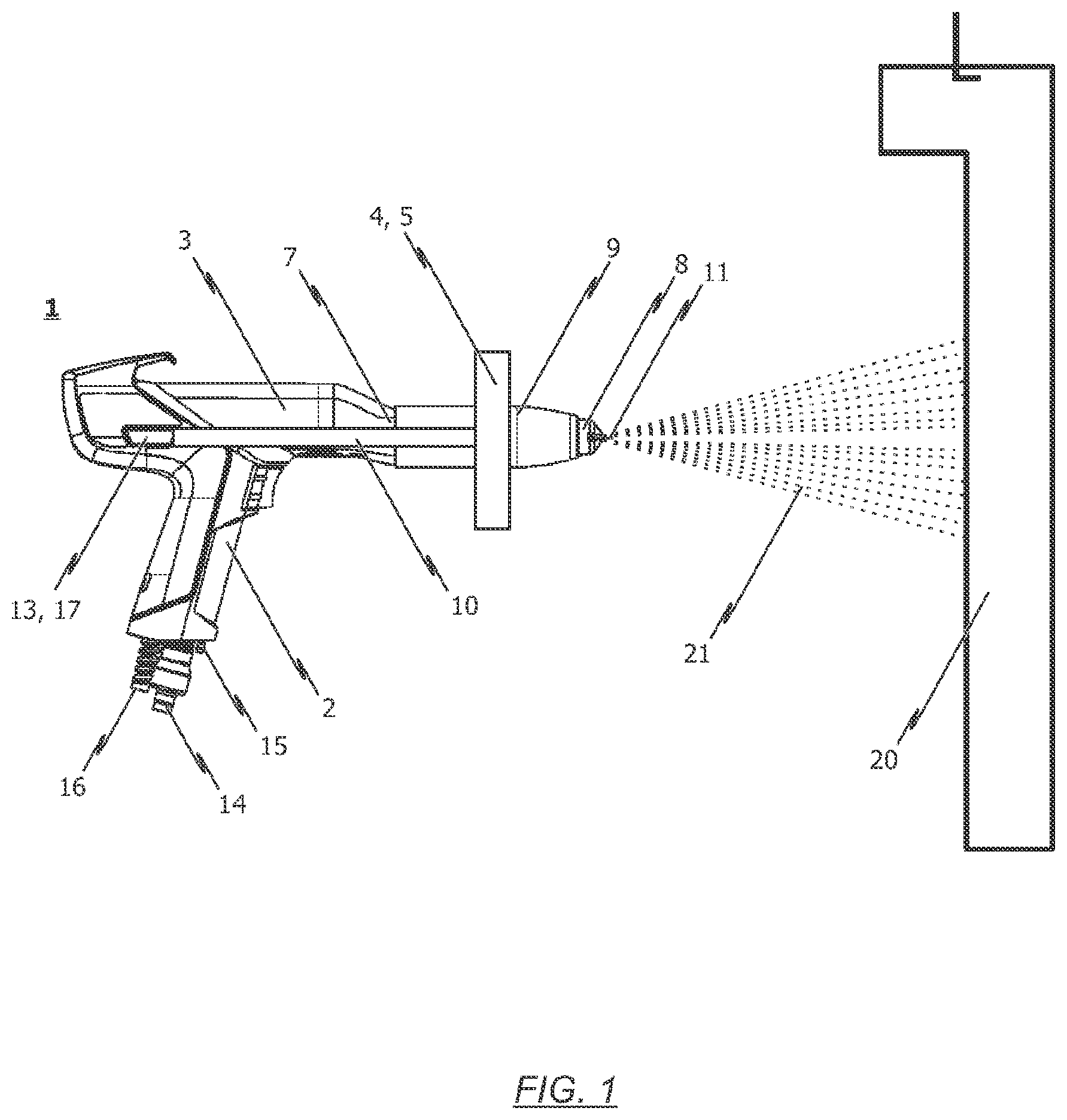Patent US12472516 Figure 1 – Illumination device for a spray gun and spray gun having such an illumination device