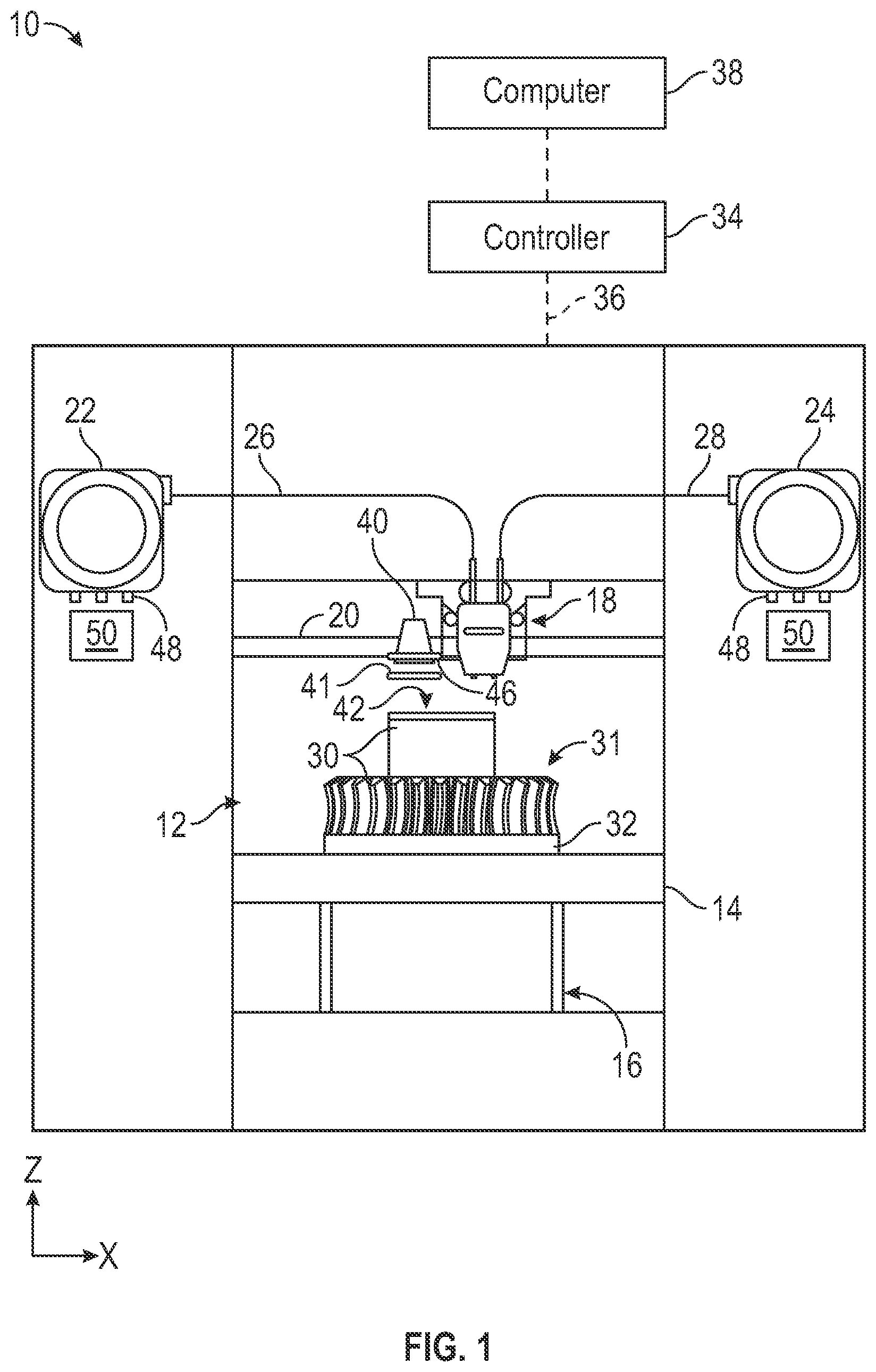 Patent US12472531 Figure 1 – Method and system for classifying additive manufactured objects