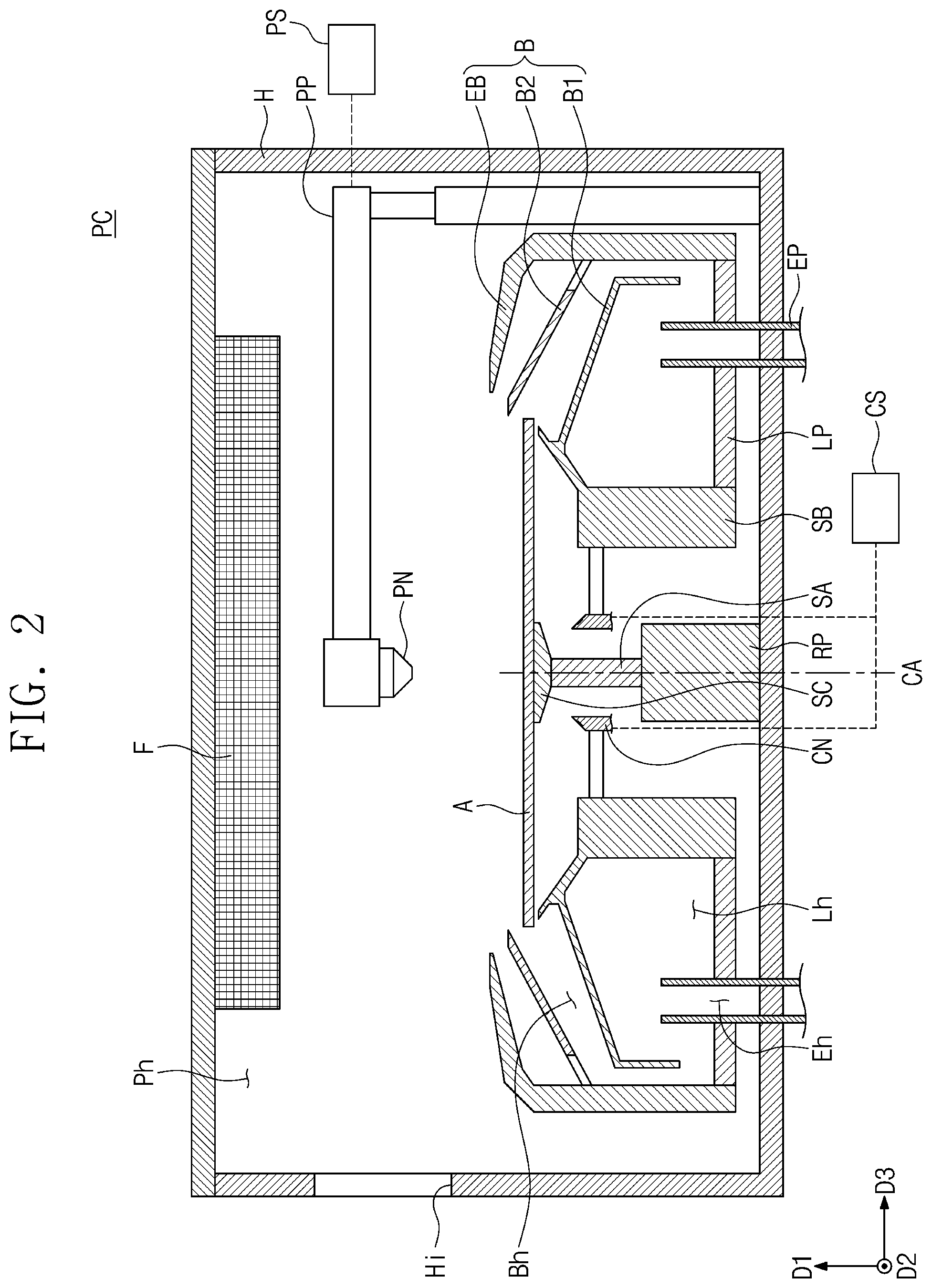 Patent US12472541 Figure 2 – Apparatus for cleaning a bowl and a photoresist (PR) coating system including the same
