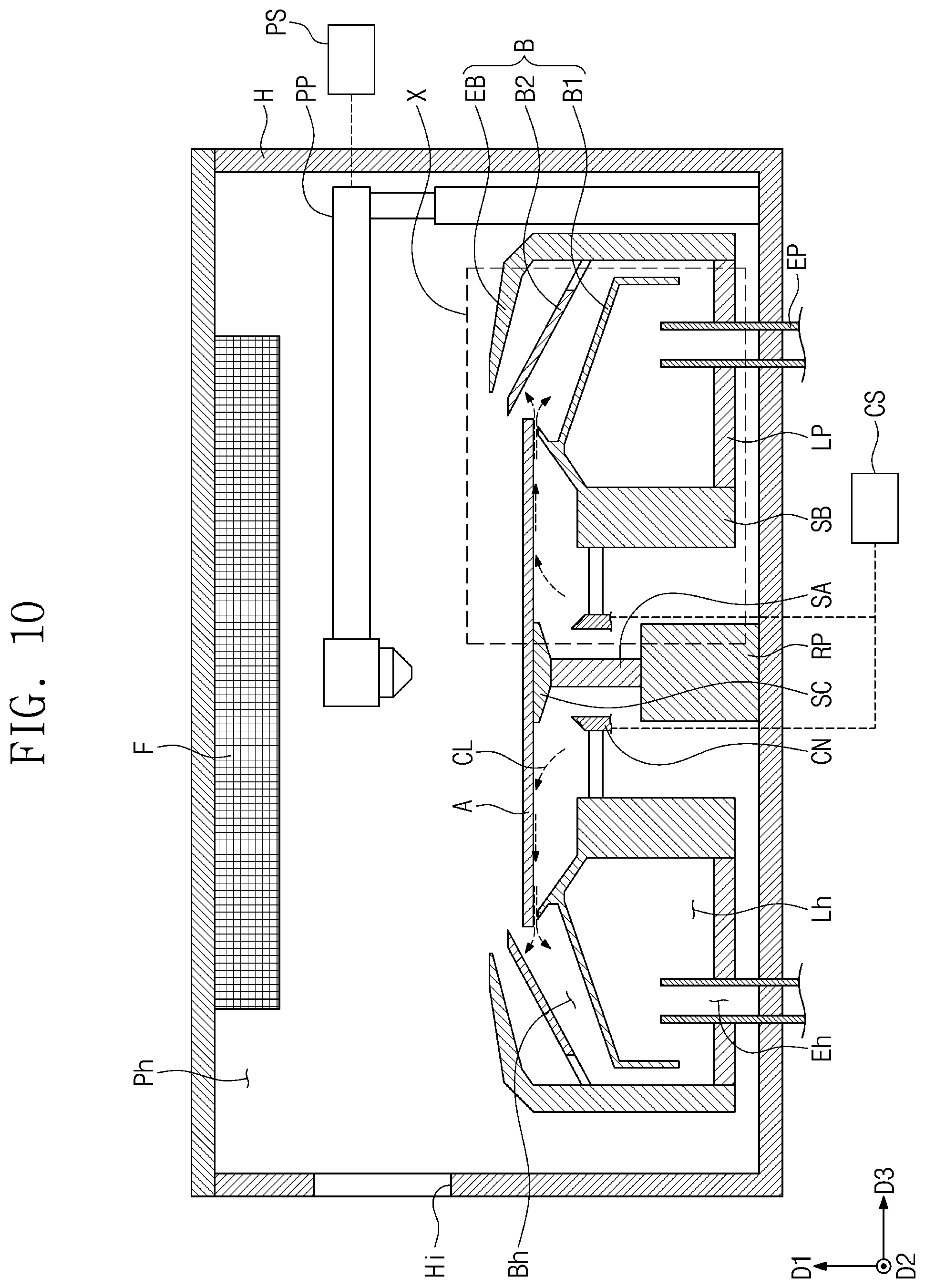 Patent US12472541 Figure 9 – Apparatus for cleaning a bowl and a photoresist (PR) coating system including the same