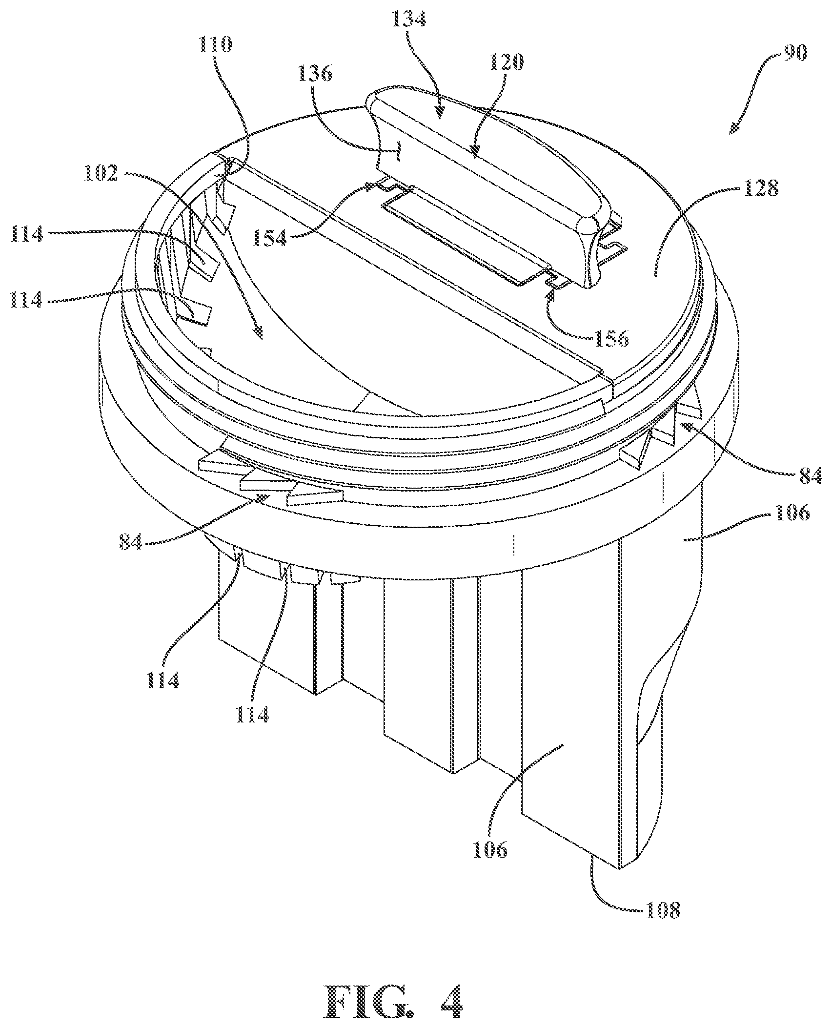 Patent US12472543 Figure 4 – Waste disposal system and waste receiver for receiving and disposing of pharmaceutical waste material