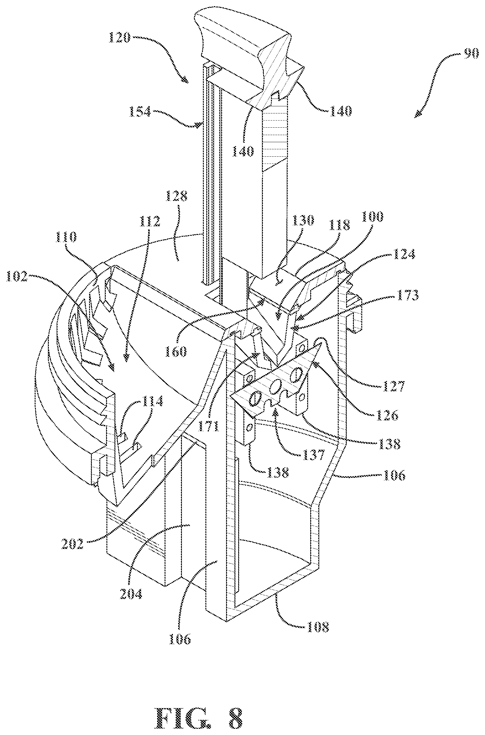 Patent US12472543 Figure 9 – Waste disposal system and waste receiver for receiving and disposing of pharmaceutical waste material