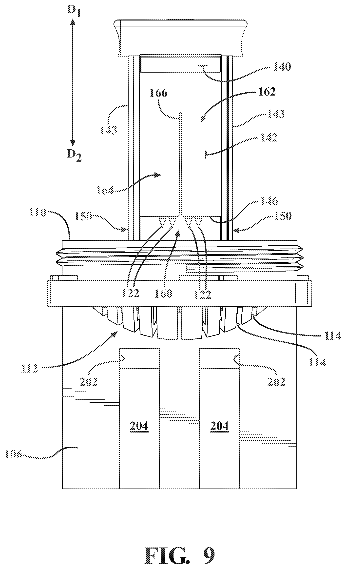 Patent US12472543 Figure 10 – Waste disposal system and waste receiver for receiving and disposing of pharmaceutical waste material