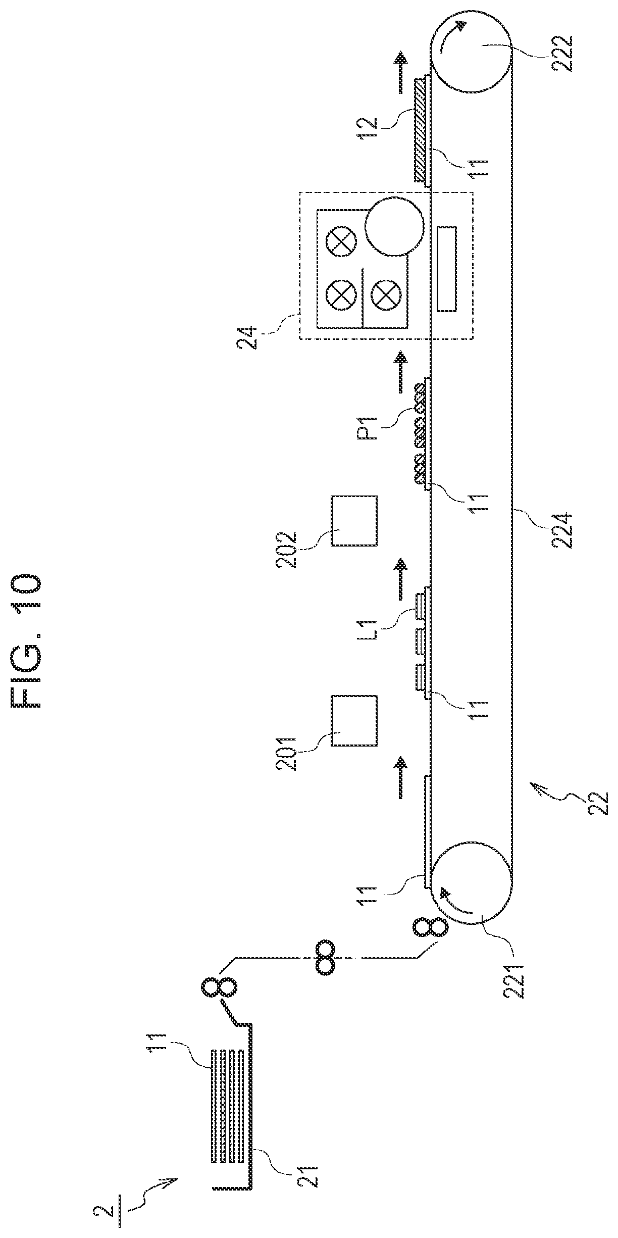 Patent US12472555 Figure 10 – Method for manufacturing material layer, method for manufacturing three-dimensional object, material-layer-forming apparatus, and additive manufacturing system