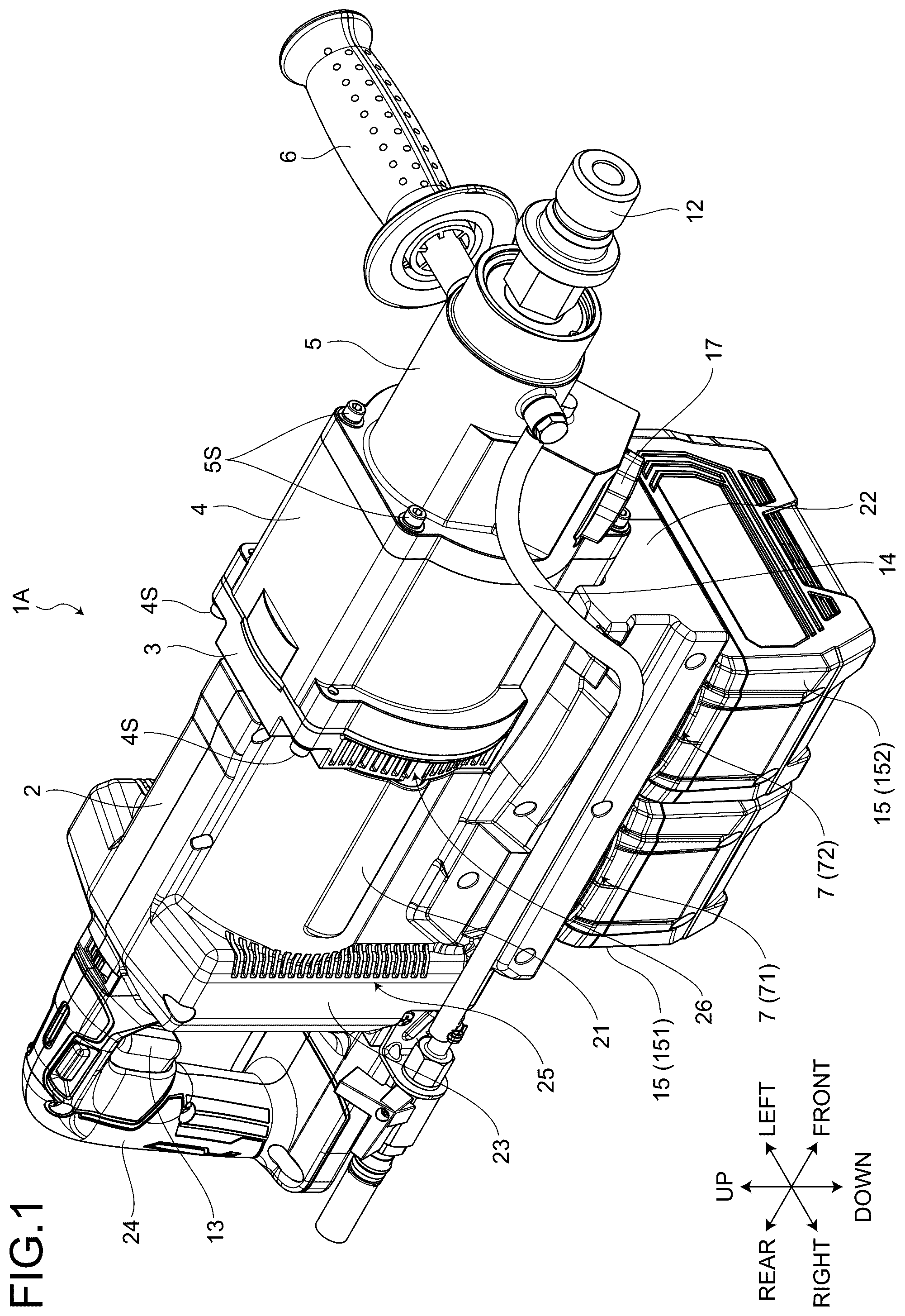 Patent US12472564 Figure 1 – Core drill