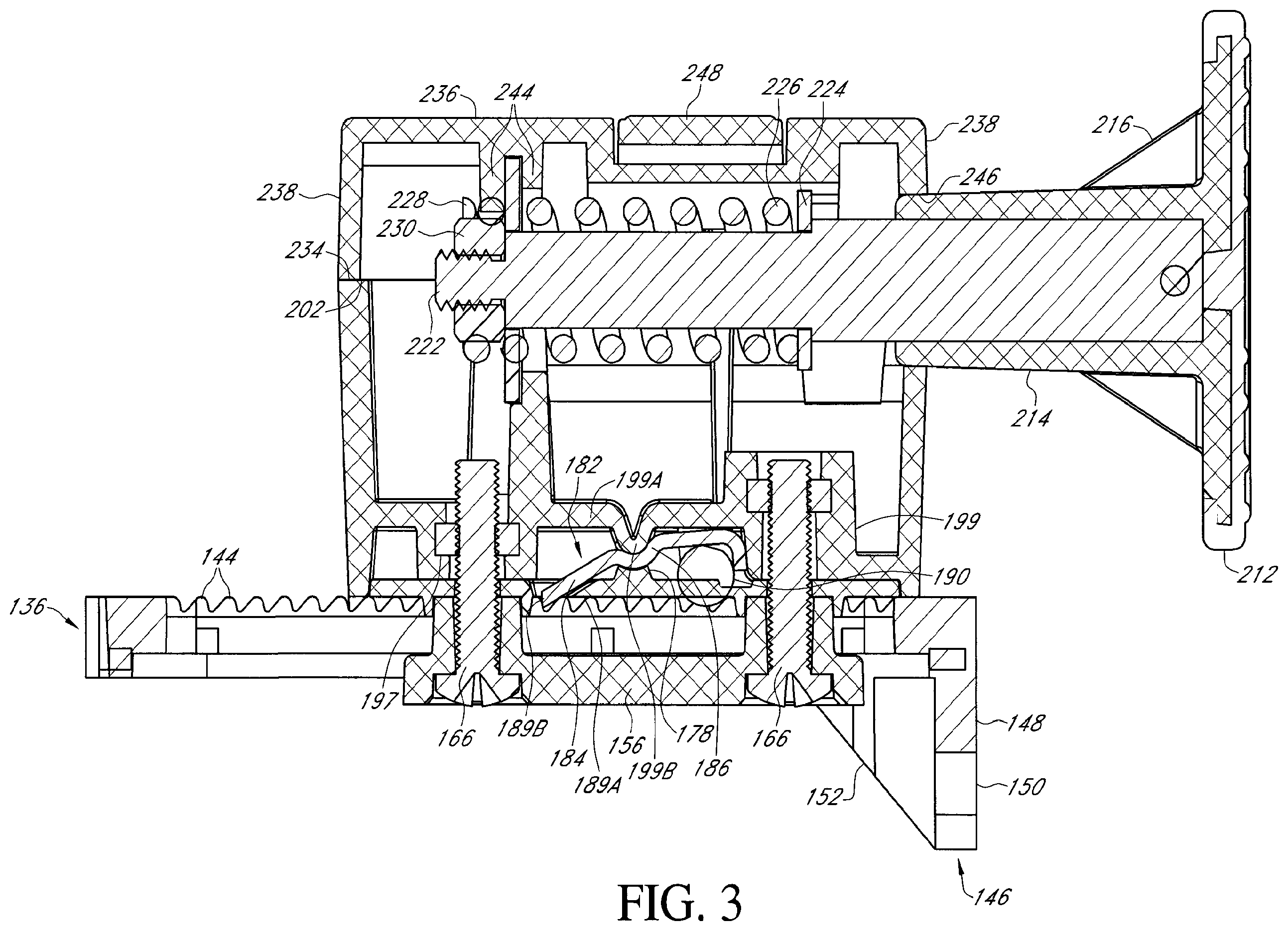 Patent US12472565 Figure 3 – Ratcheting quick-adjust drilling jig