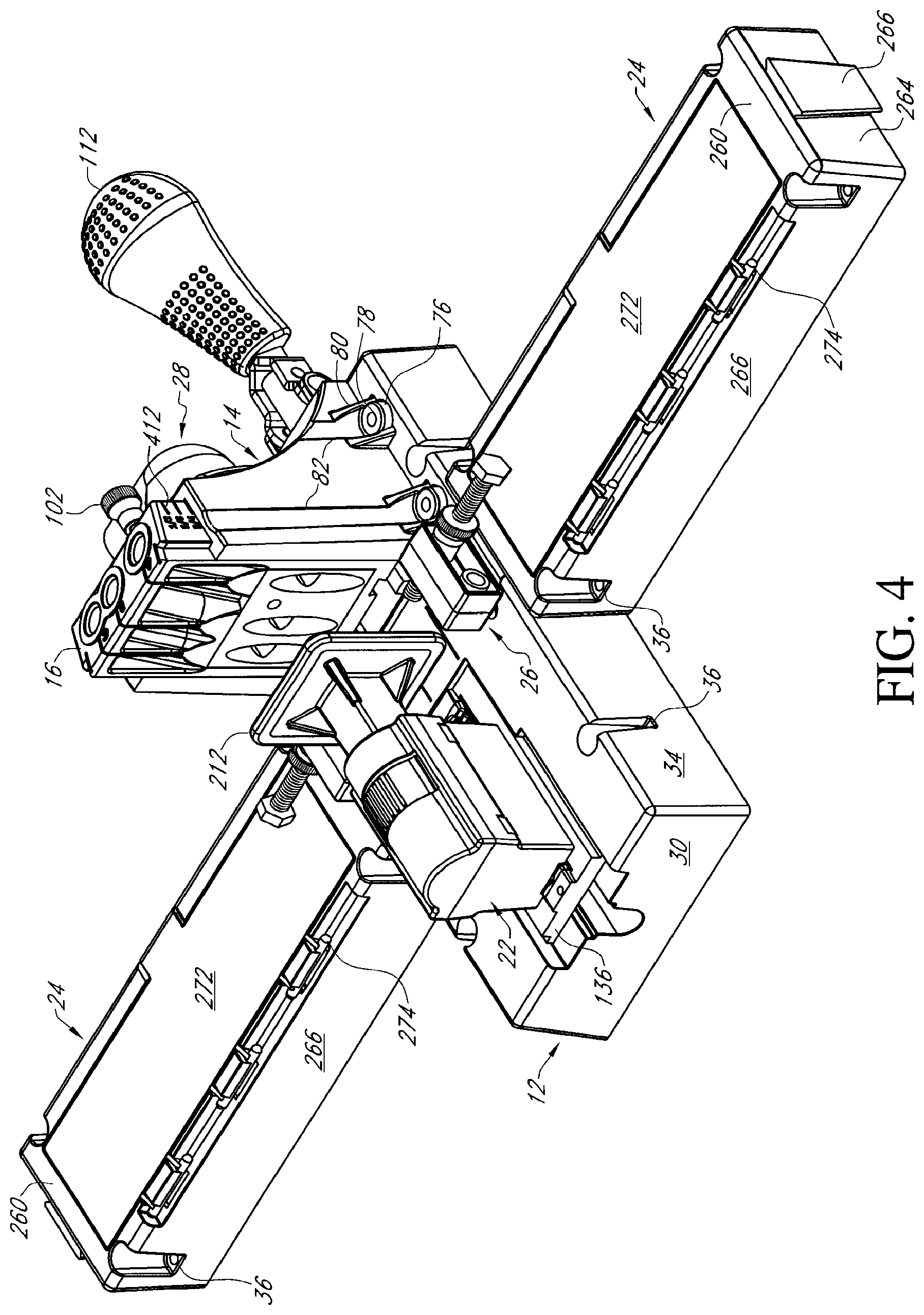 Patent US12472565 Figure 4 – Ratcheting quick-adjust drilling jig