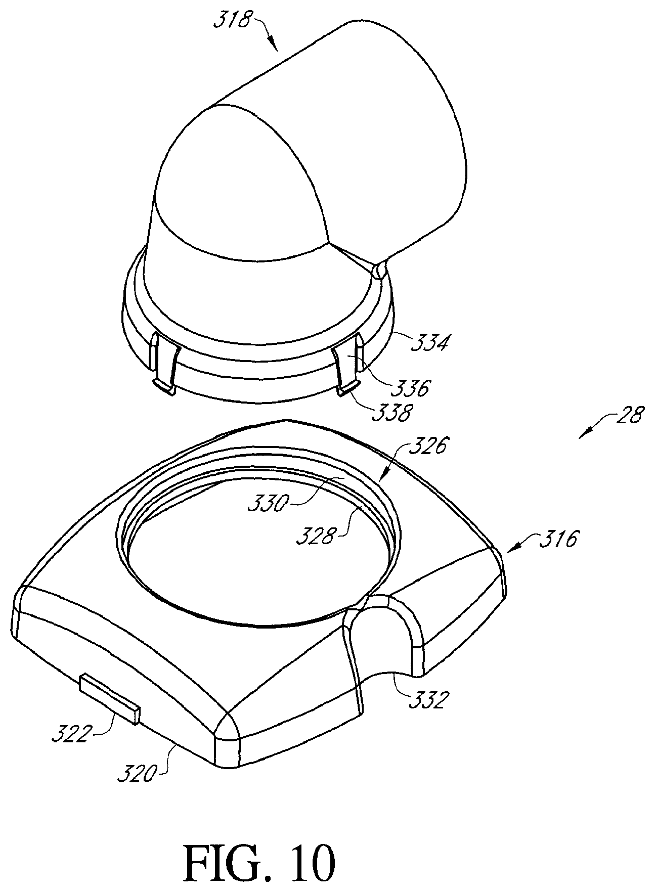 Patent US12472565 Figure 10 – Ratcheting quick-adjust drilling jig