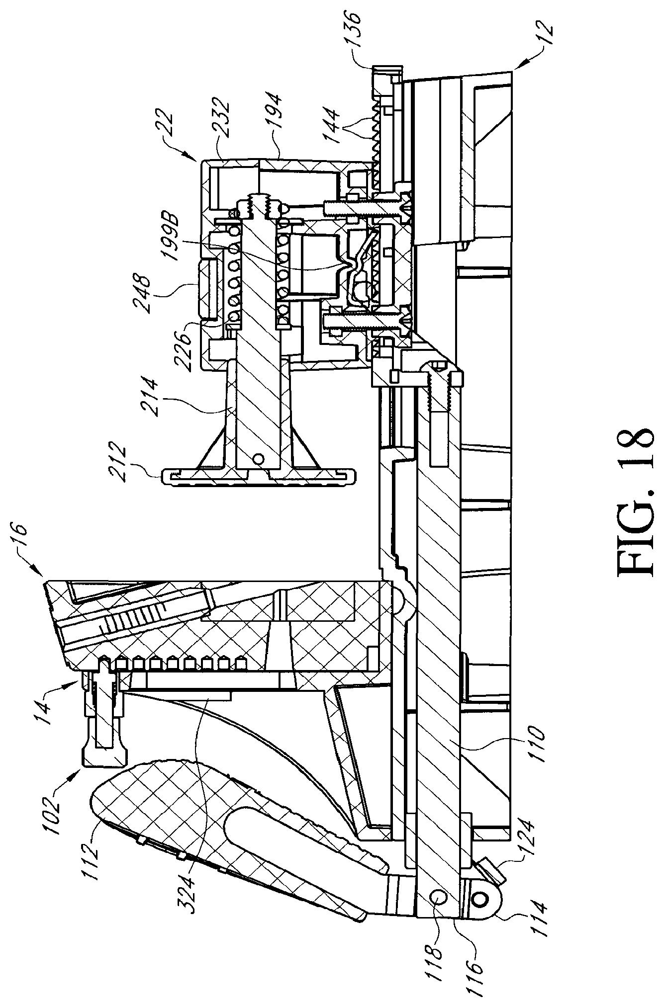 Patent US12472565 Figure 17 – Ratcheting quick-adjust drilling jig