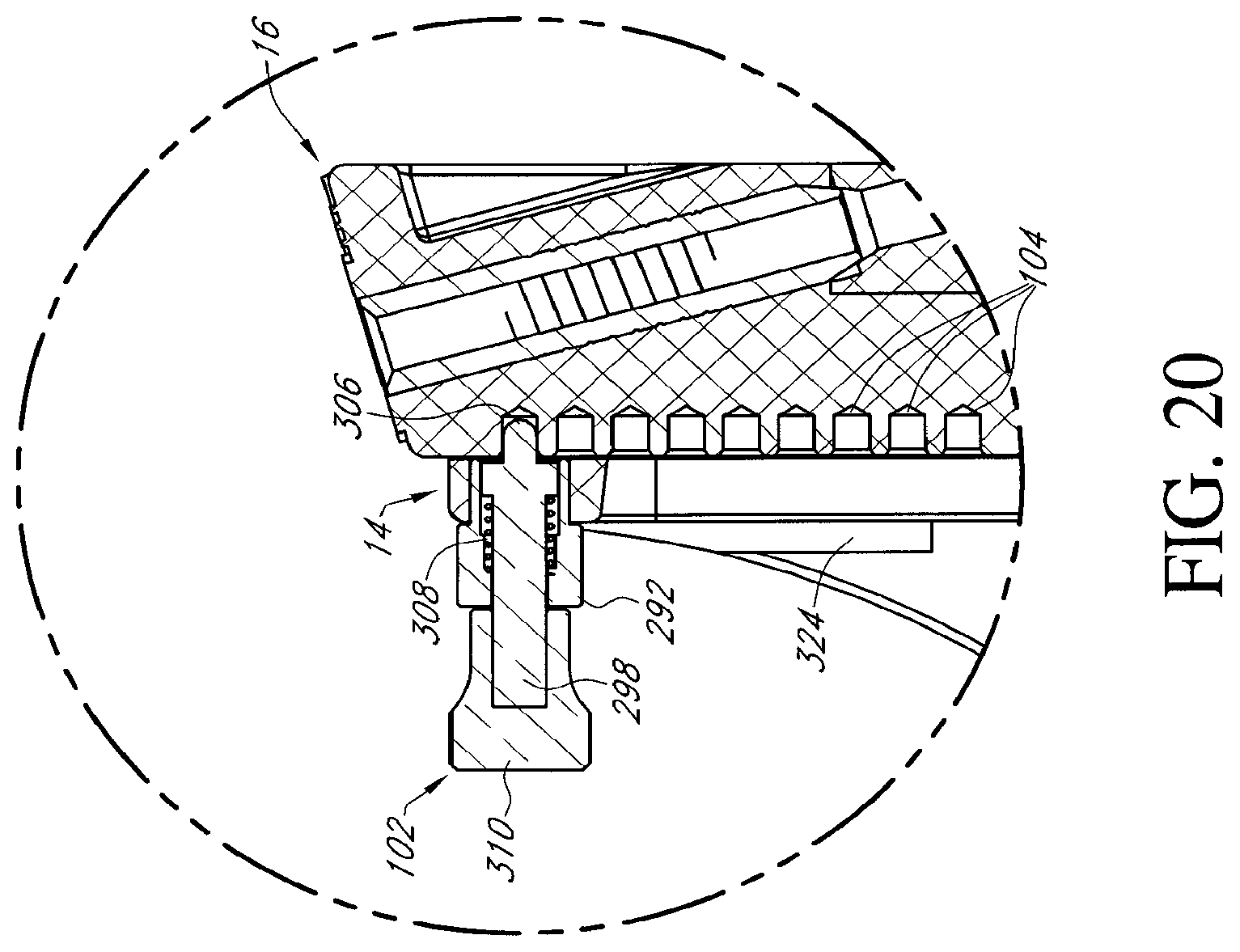 Patent US12472565 Figure 19 – Ratcheting quick-adjust drilling jig