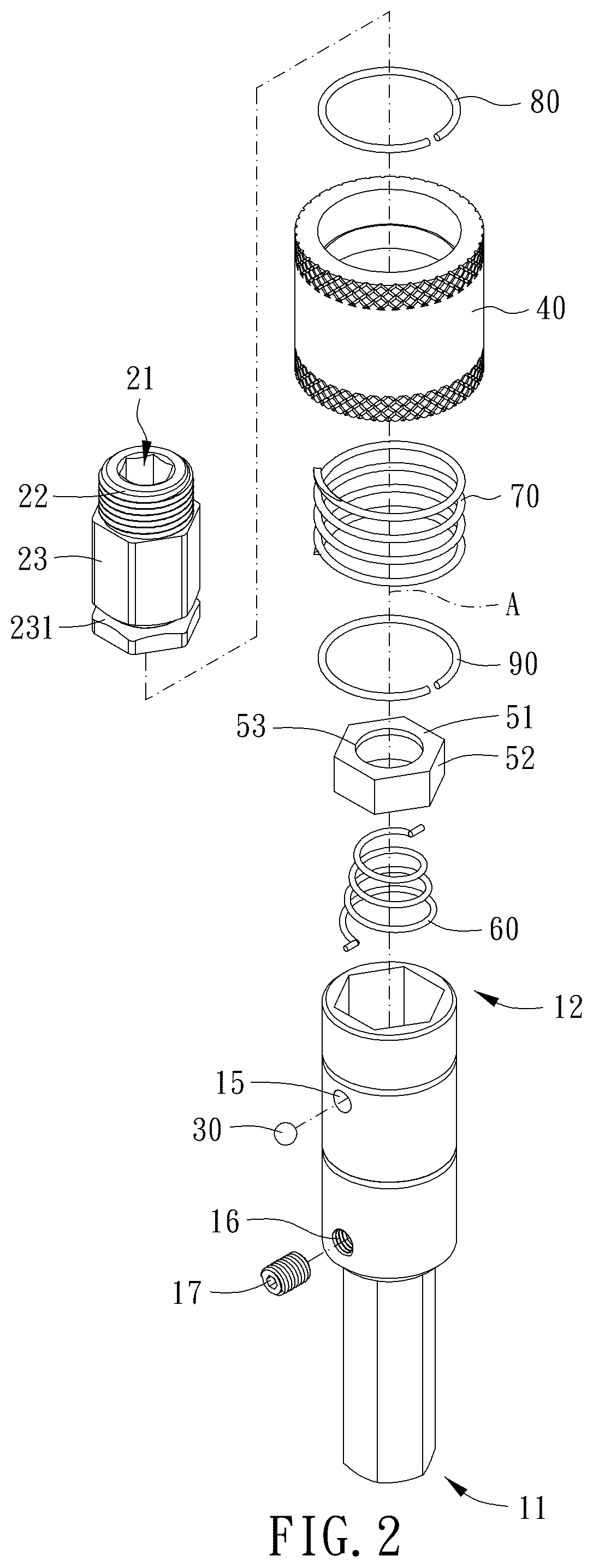 Patent US12472567 Figure 2 – Tool connector