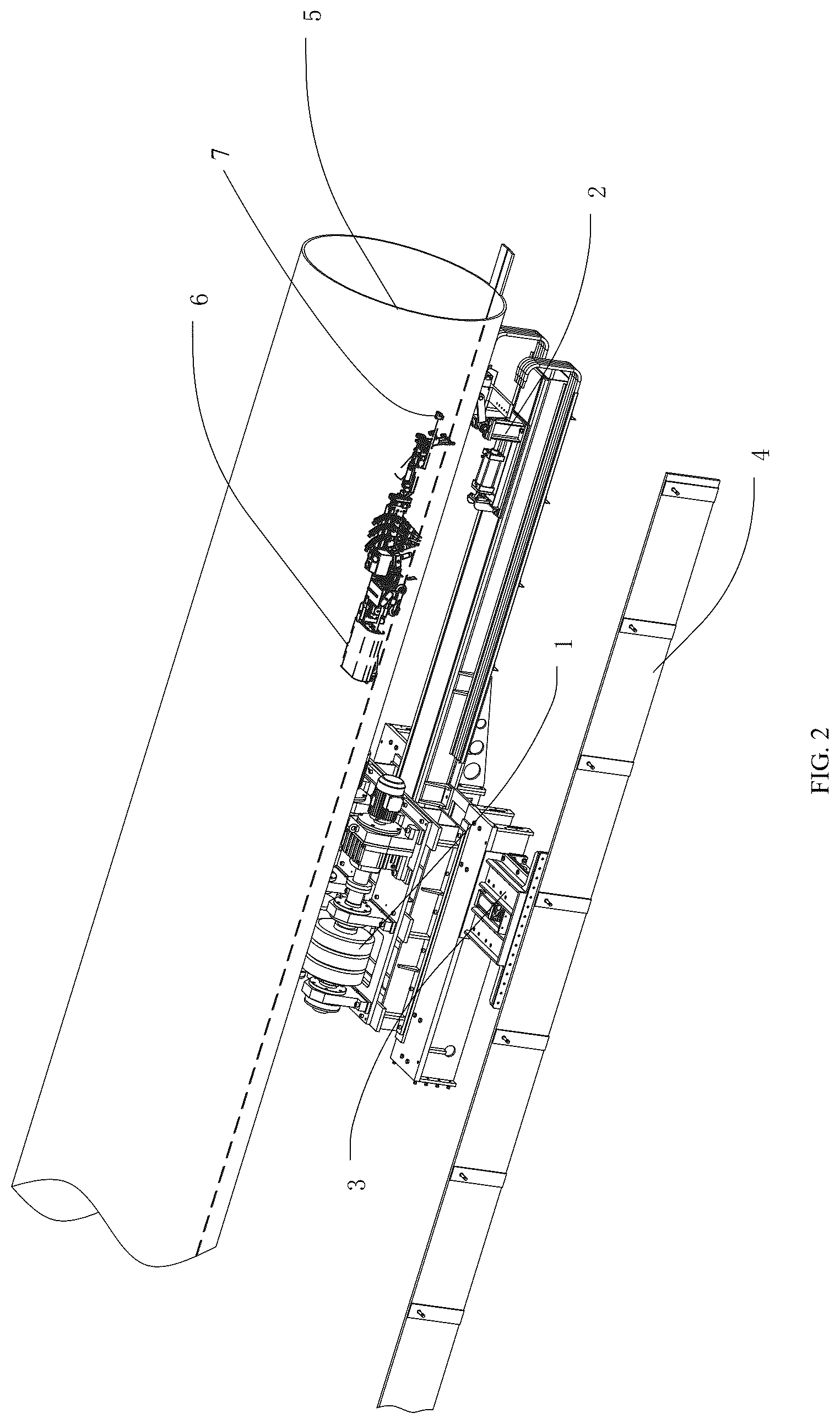 Patent US12472577 Figure 2 – Lateral electro-conduction device and method for multi-wire submerged arc inner/outer welding of straight-seam steel pipe