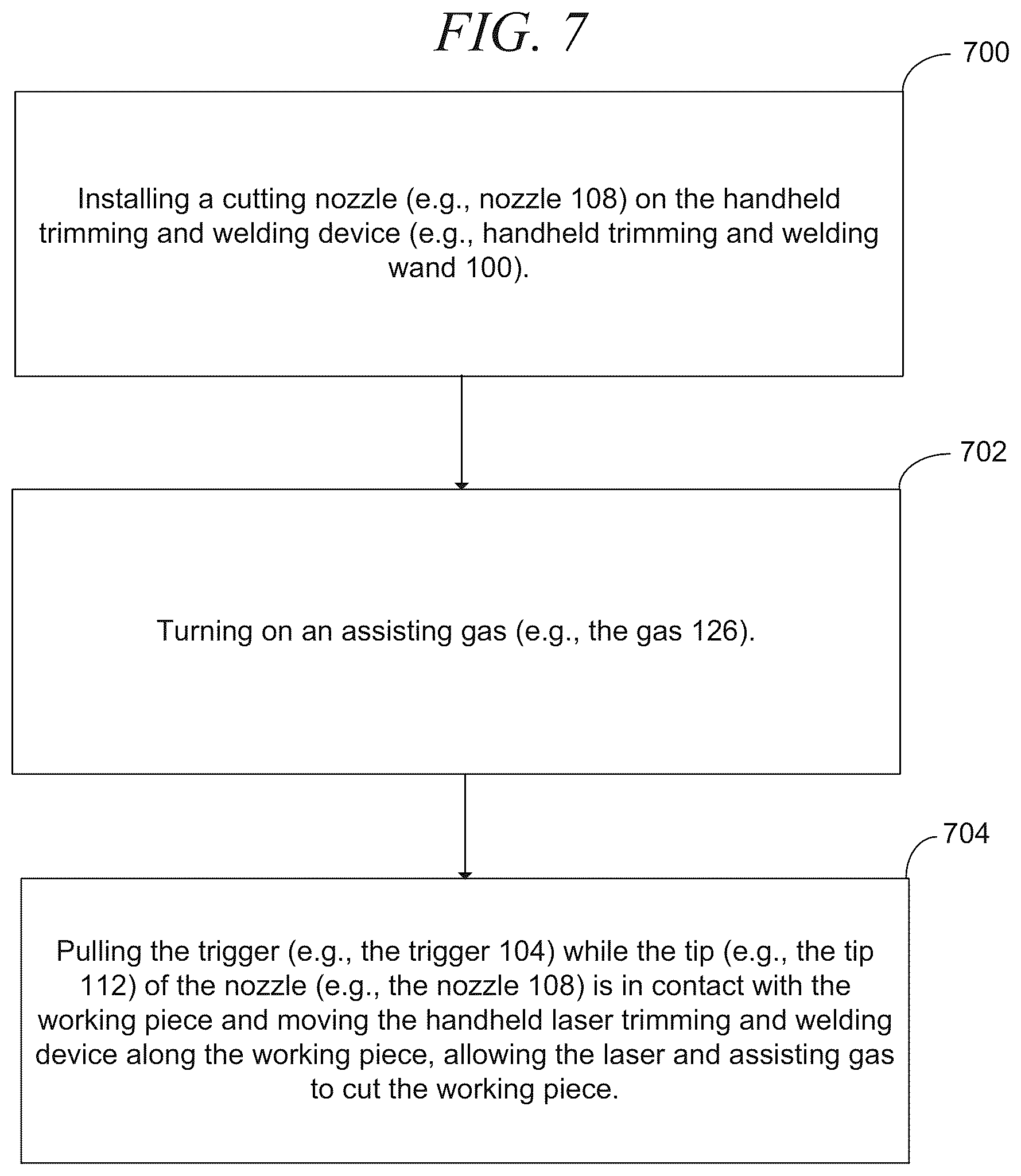 Patent US12472580 Figure 7 – Laser handheld trimming and welding device