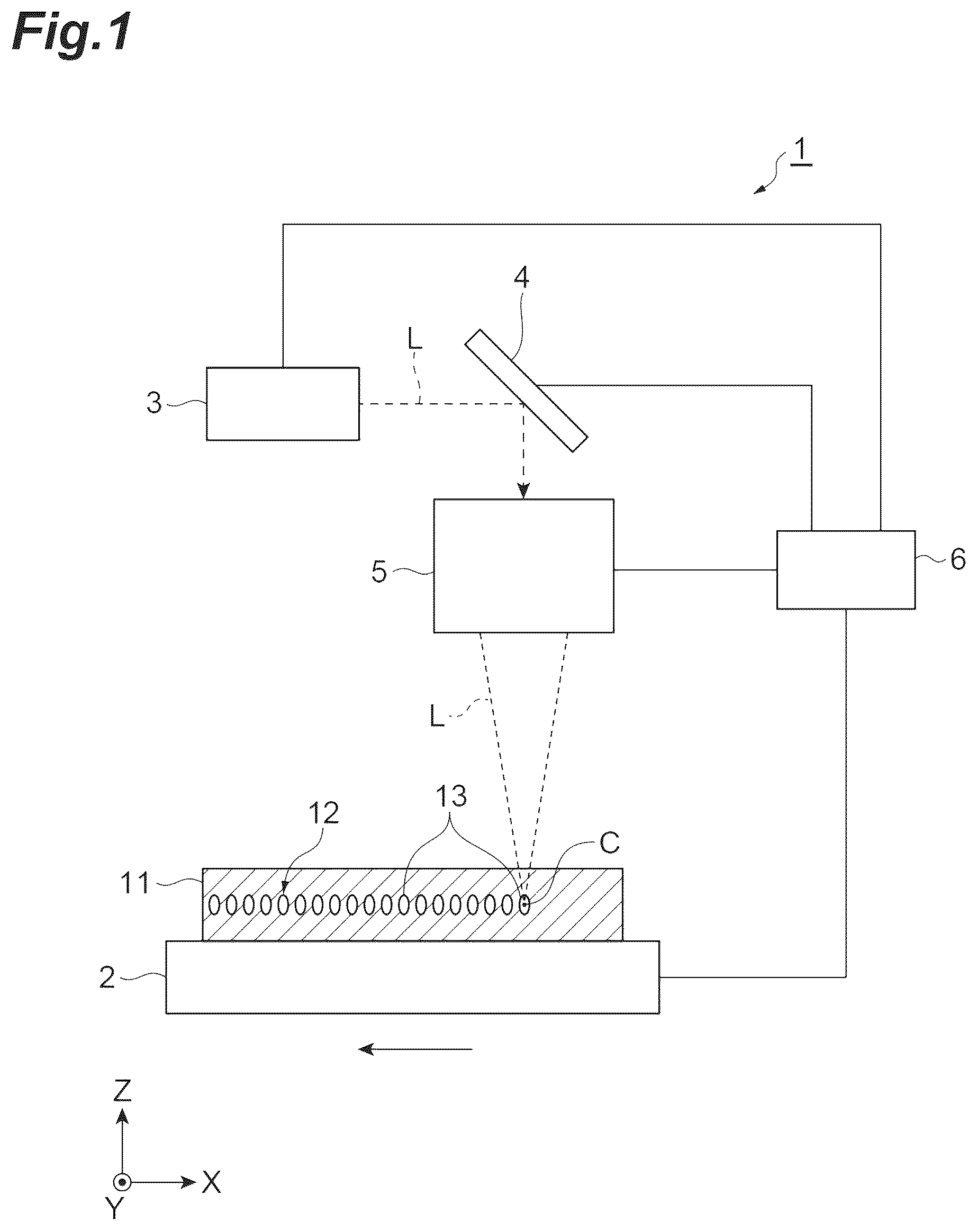 Patent US12472587 Figure 1 – Laser processing method, semiconductor member manufacturing method, and laser processing device